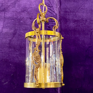 A Pair of Polished Brass Lanterns