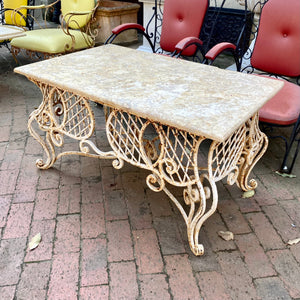 Rustic Wrought Iron Coffee Table - SOLD