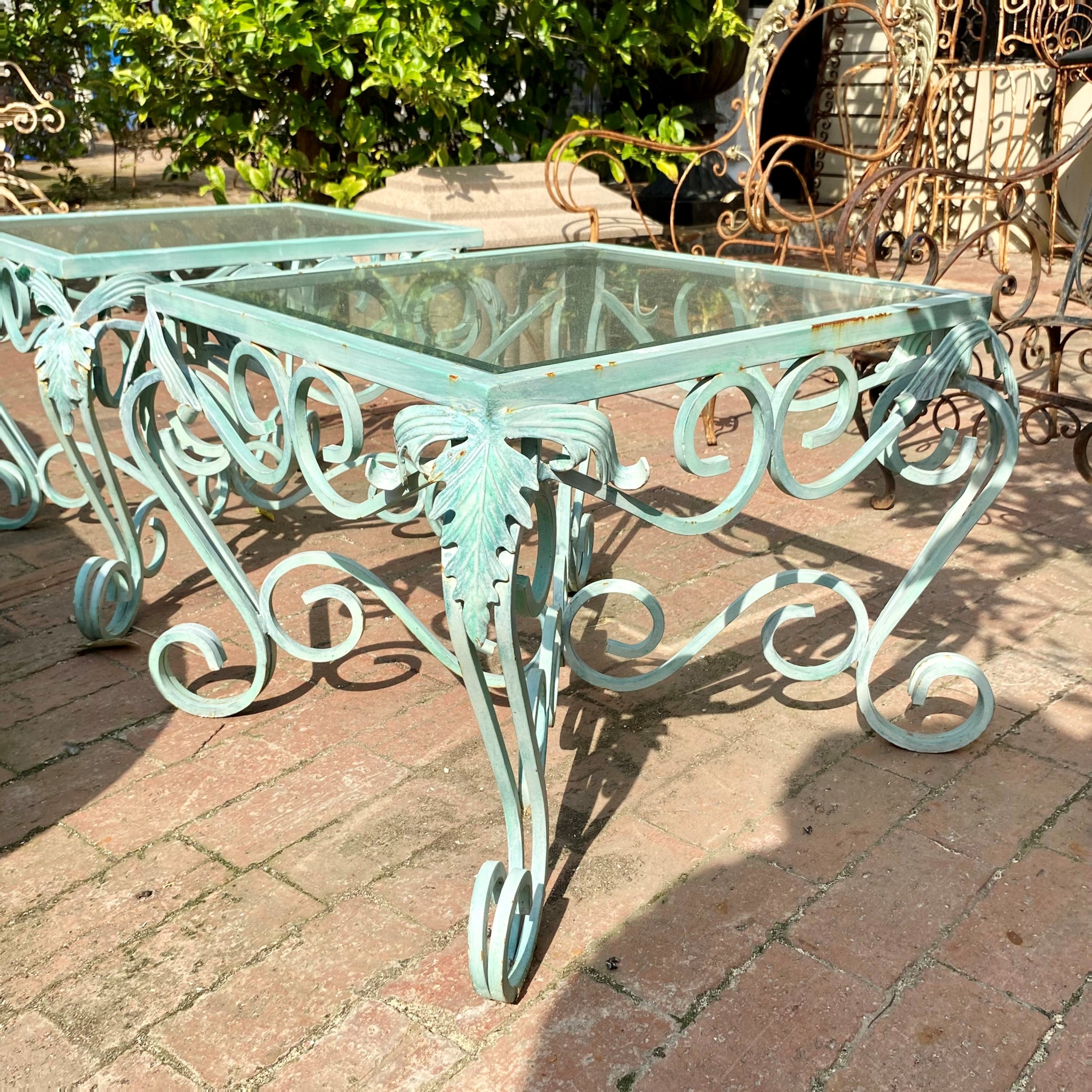 Rustic Iron Side Table Rustic Wrought Iron Side Tables – Delos Antiques