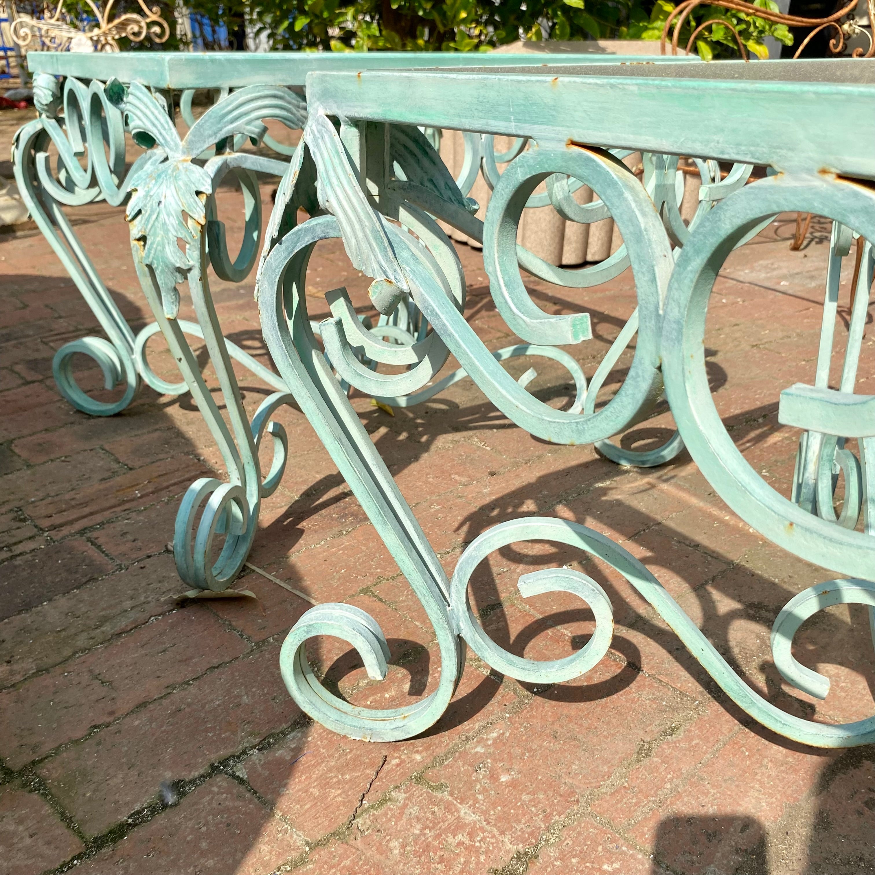 Rustic Iron Side Table Rustic Wrought Iron Side Tables – Delos Antiques