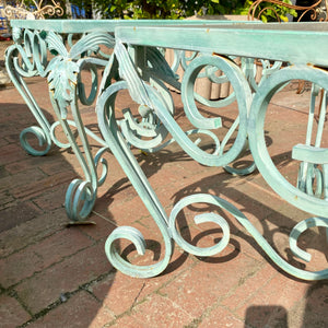 Rustic Wrought Iron Side Tables
