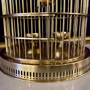 Vintage Polished Brass Bird Cage