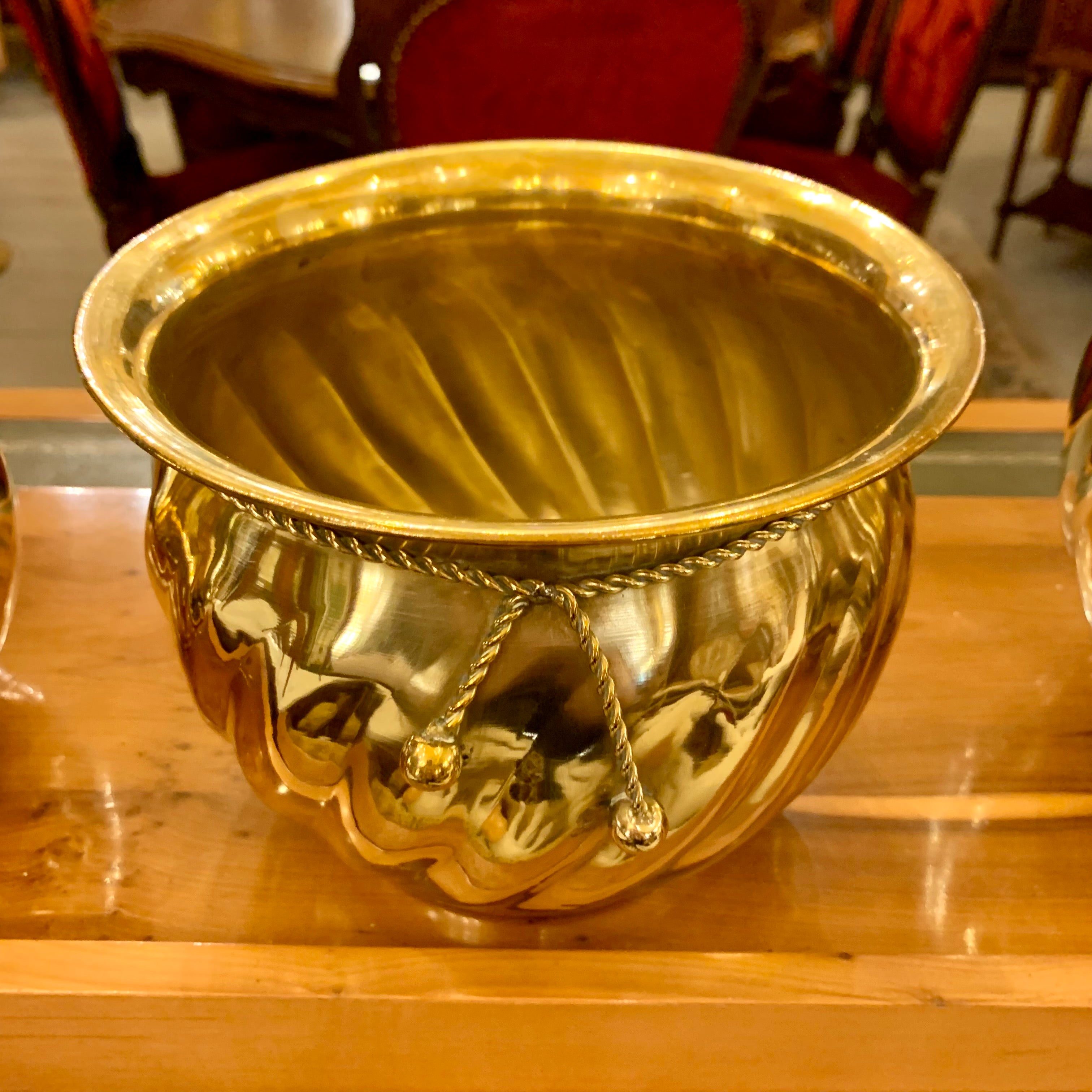 Antique Trio of Brass Pots