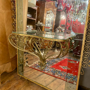 A Vintage Italian Mirror and Console Set