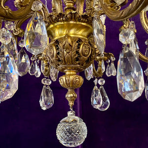 Very Rare and Special Sixteen Arm Mazarine Chandelier