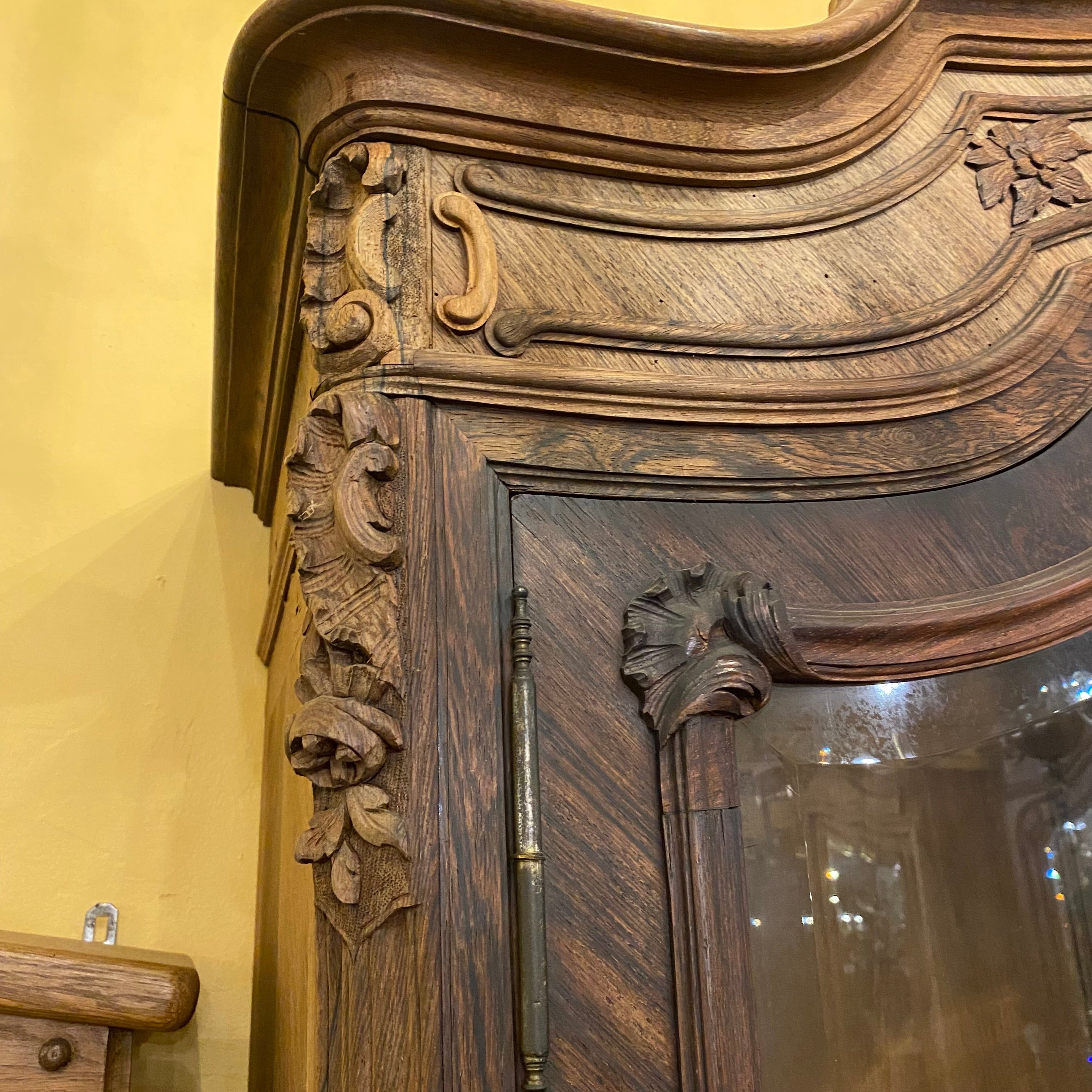 Antique Walnut Display Cabinet