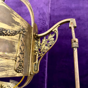 Empire Era Brass Pendant with Original Glass Shades