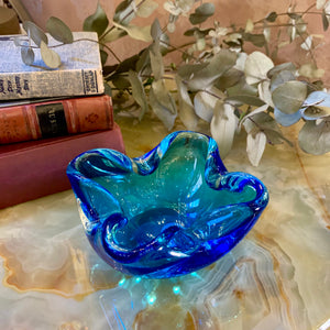 Beautiful Blue Murano Ashtray