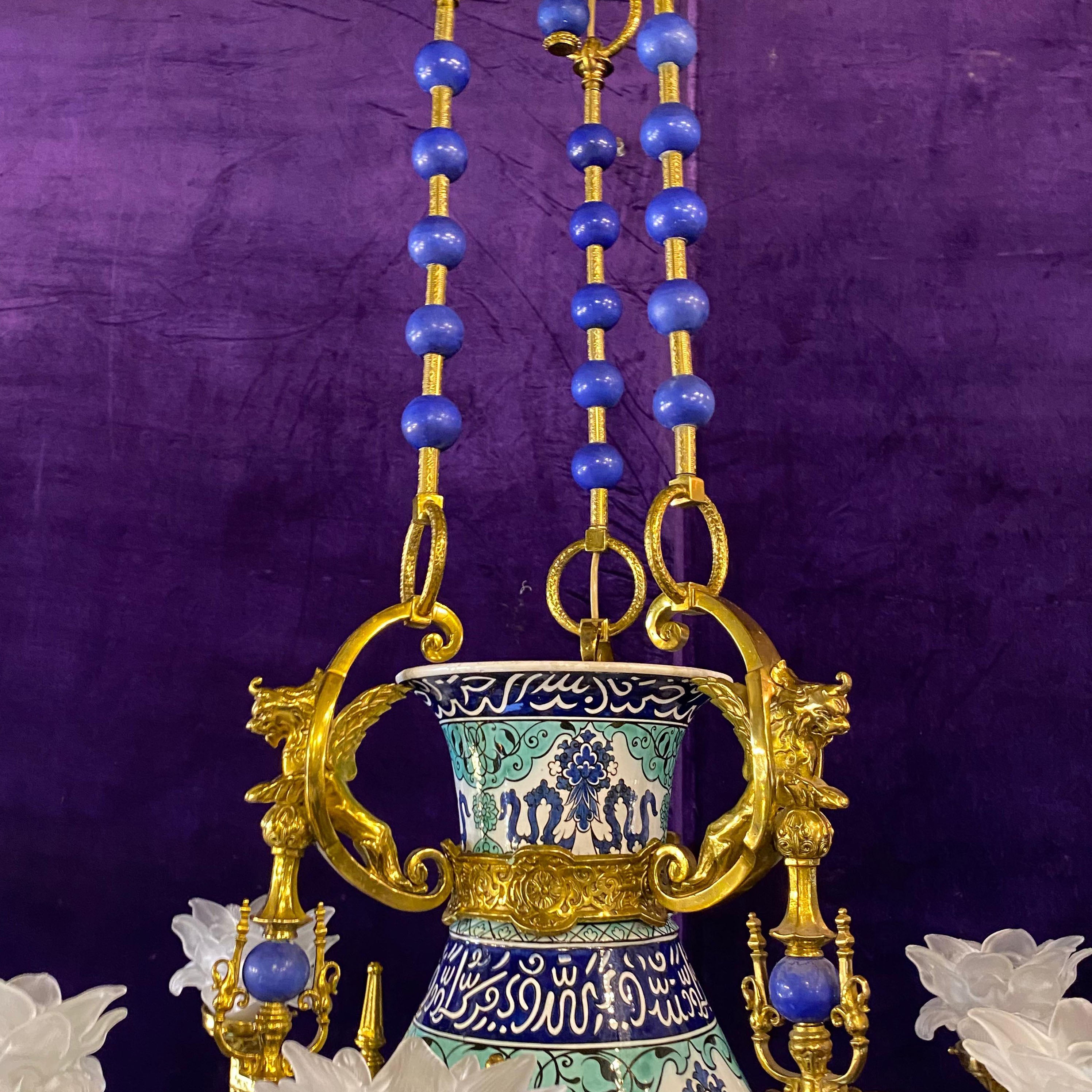 Antique Arabic Porcelain Chandelier