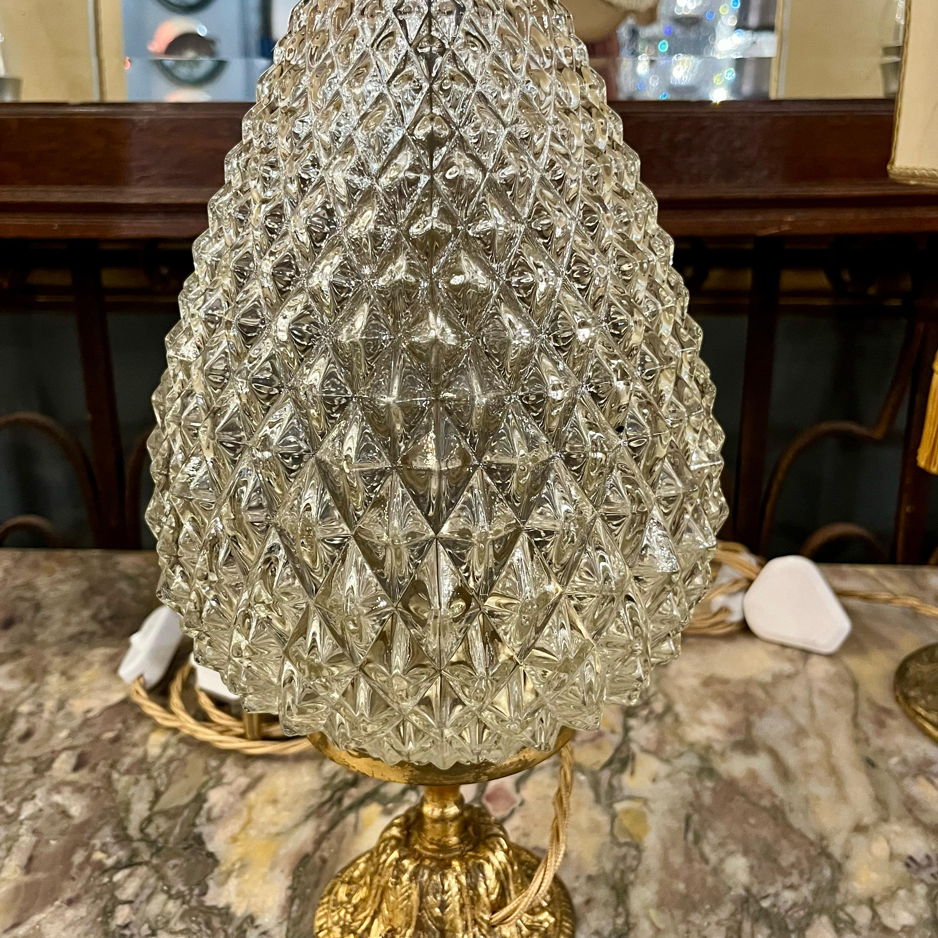 Trio of Antique Crystal Lamps -SOLD