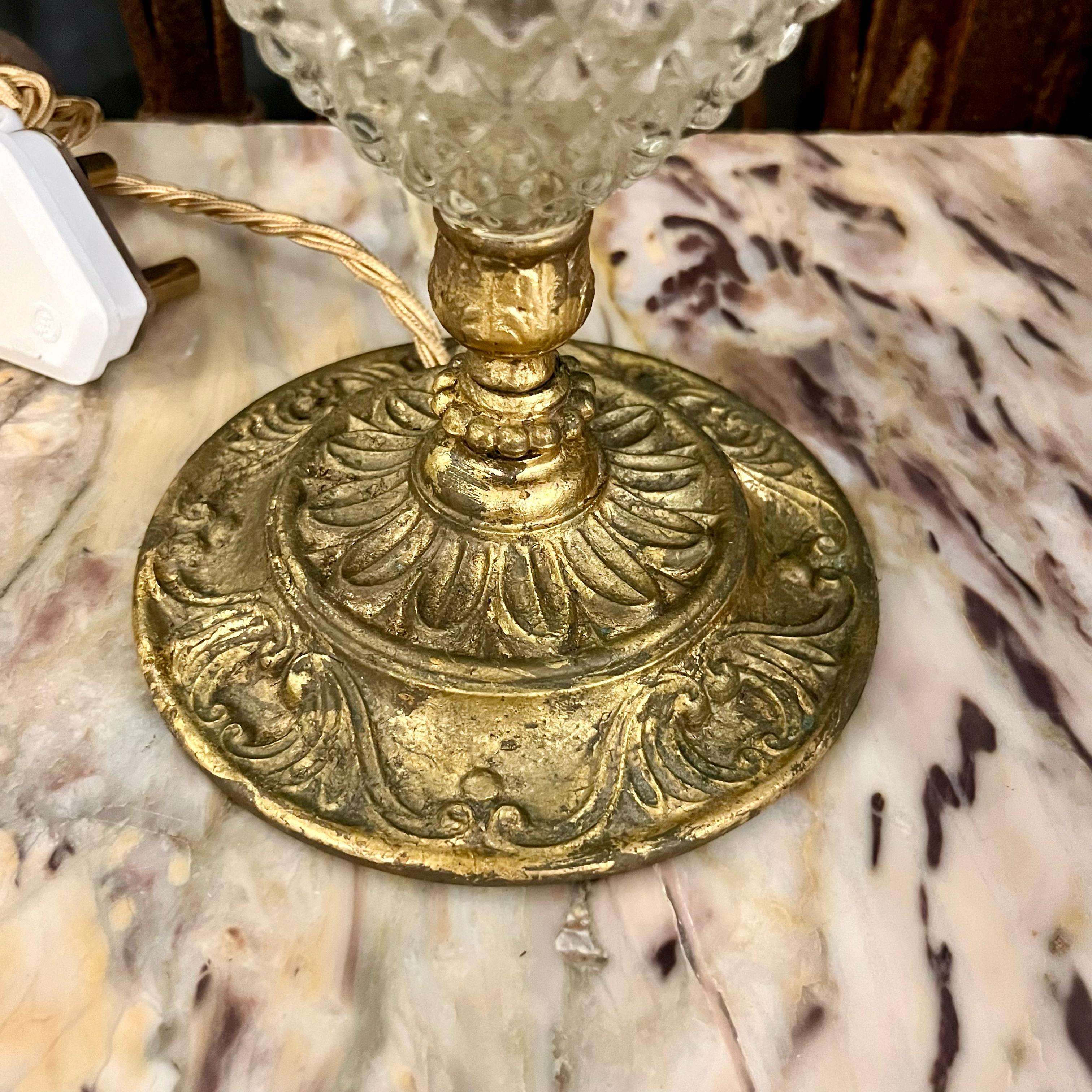 Trio of Antique Crystal Lamps -SOLD