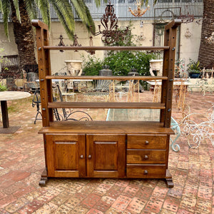 Early 20th Century Oak Dresser with Adjustable Shelving