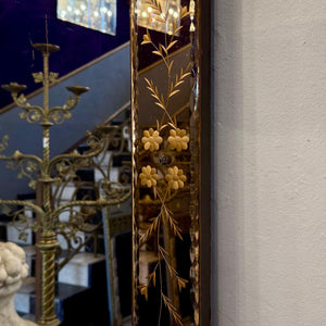 Vintage Rose Gold Venetian Etched Mirror, c 1930's