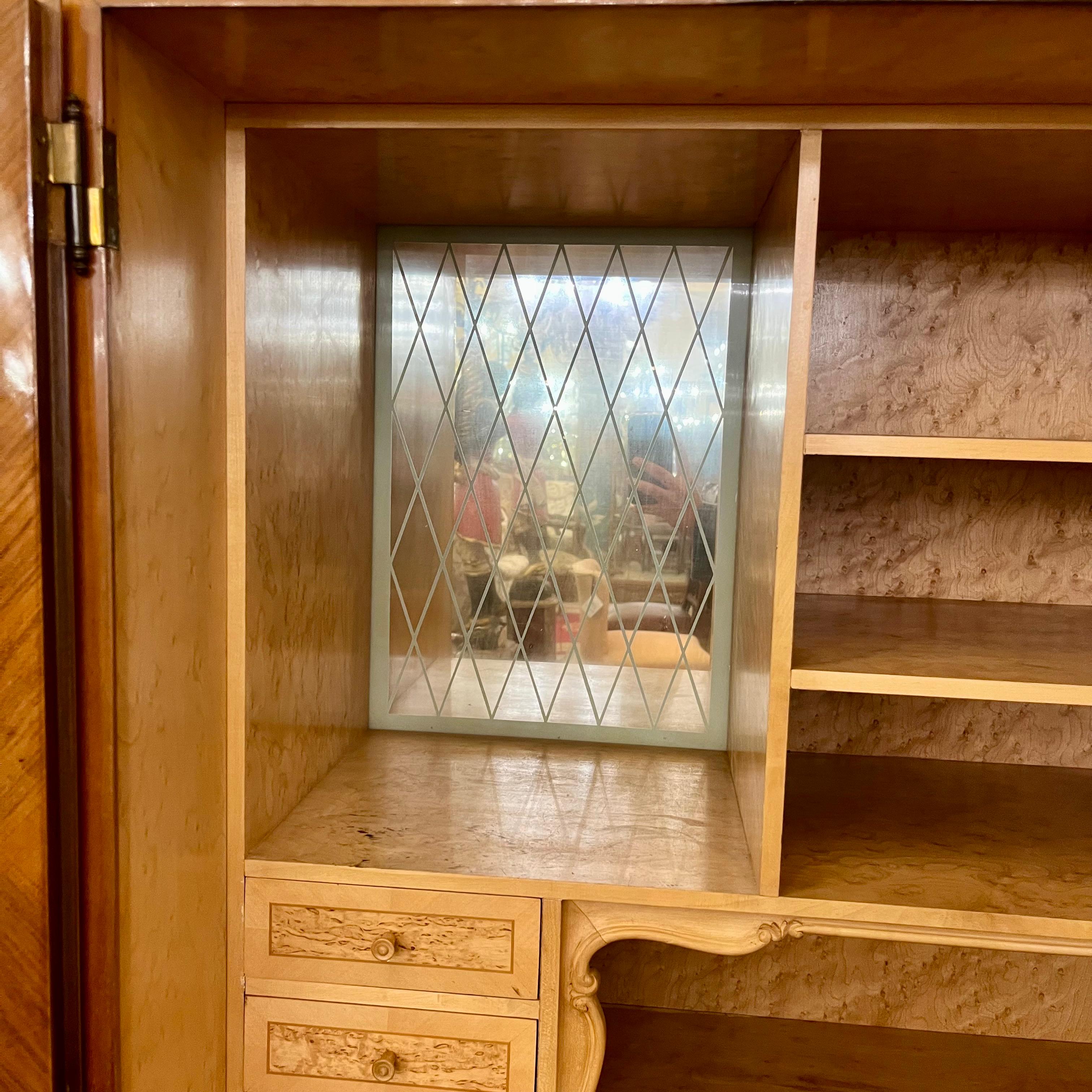 Italian Inlaid Walnut Secretaire, c. 1950s - SOLD