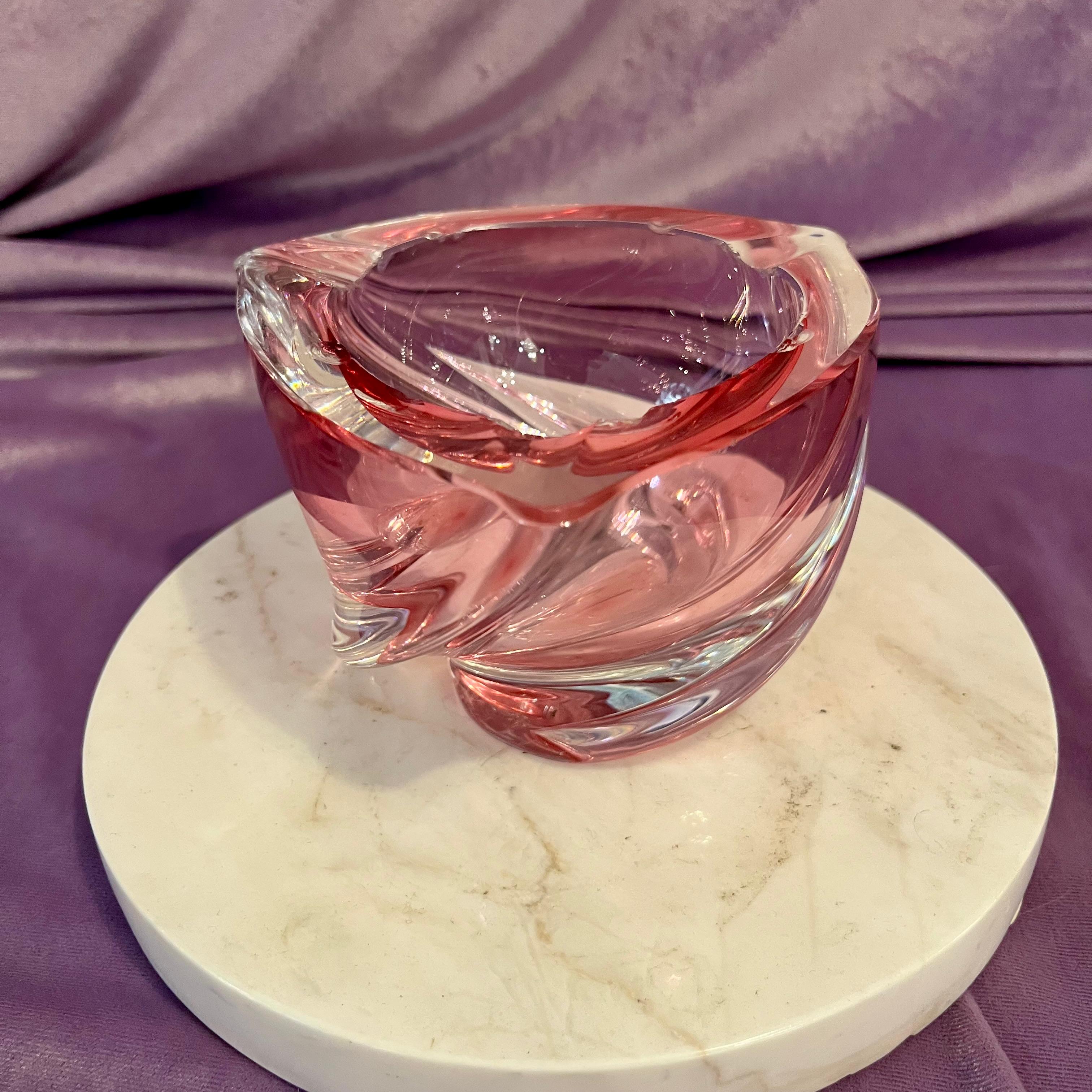 Beautiful Rose Pink Murano Glass Ashtray - SOLD