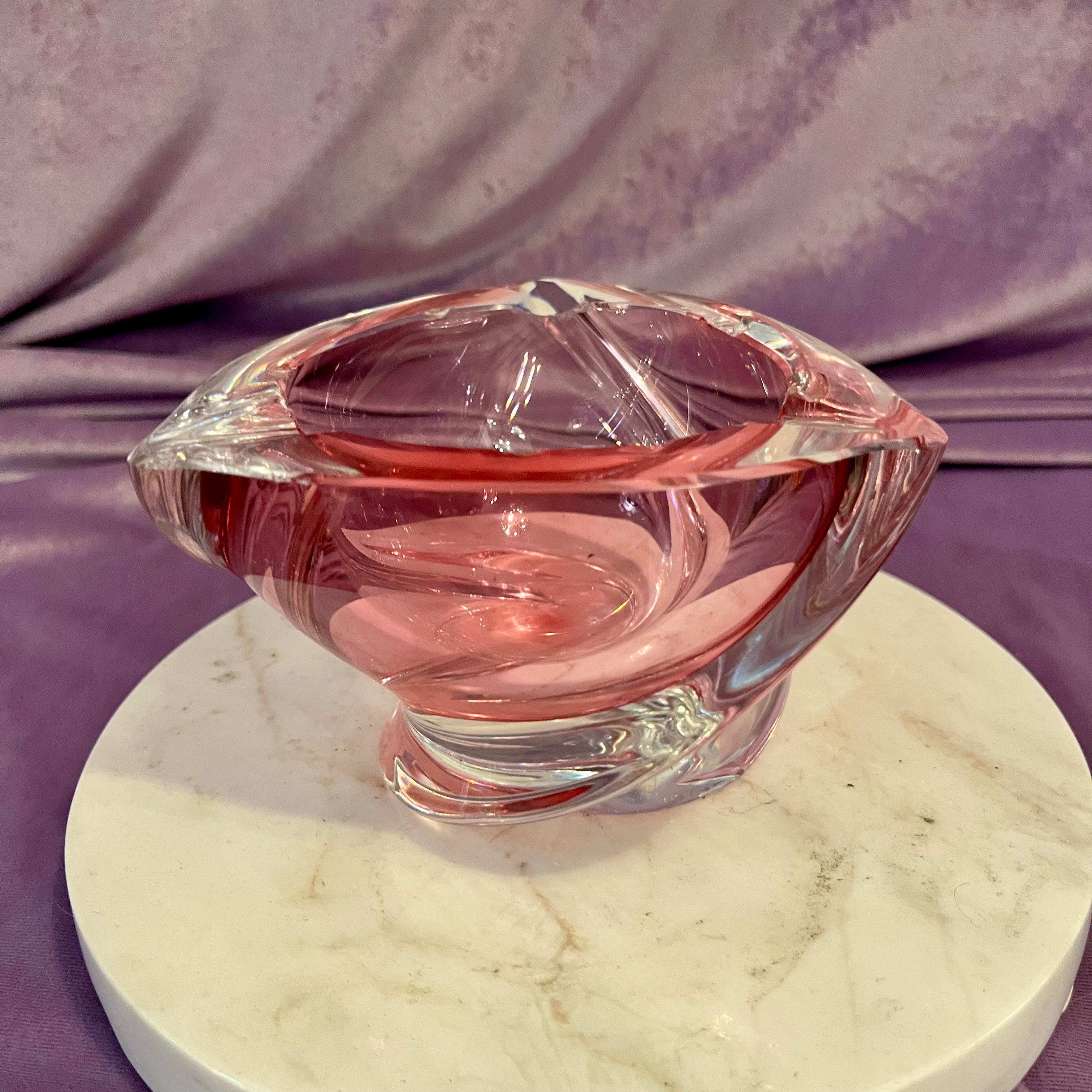 Beautiful Rose Pink Murano Glass Ashtray - SOLD