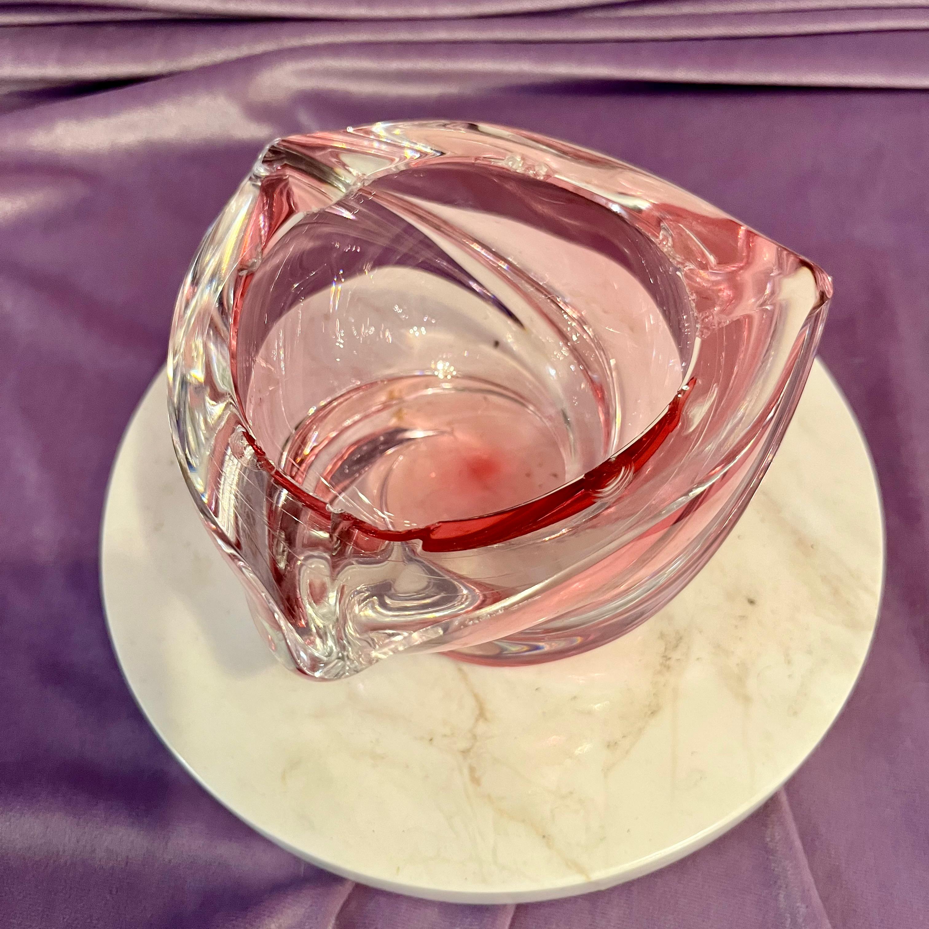 Beautiful Rose Pink Murano Glass Ashtray - SOLD
