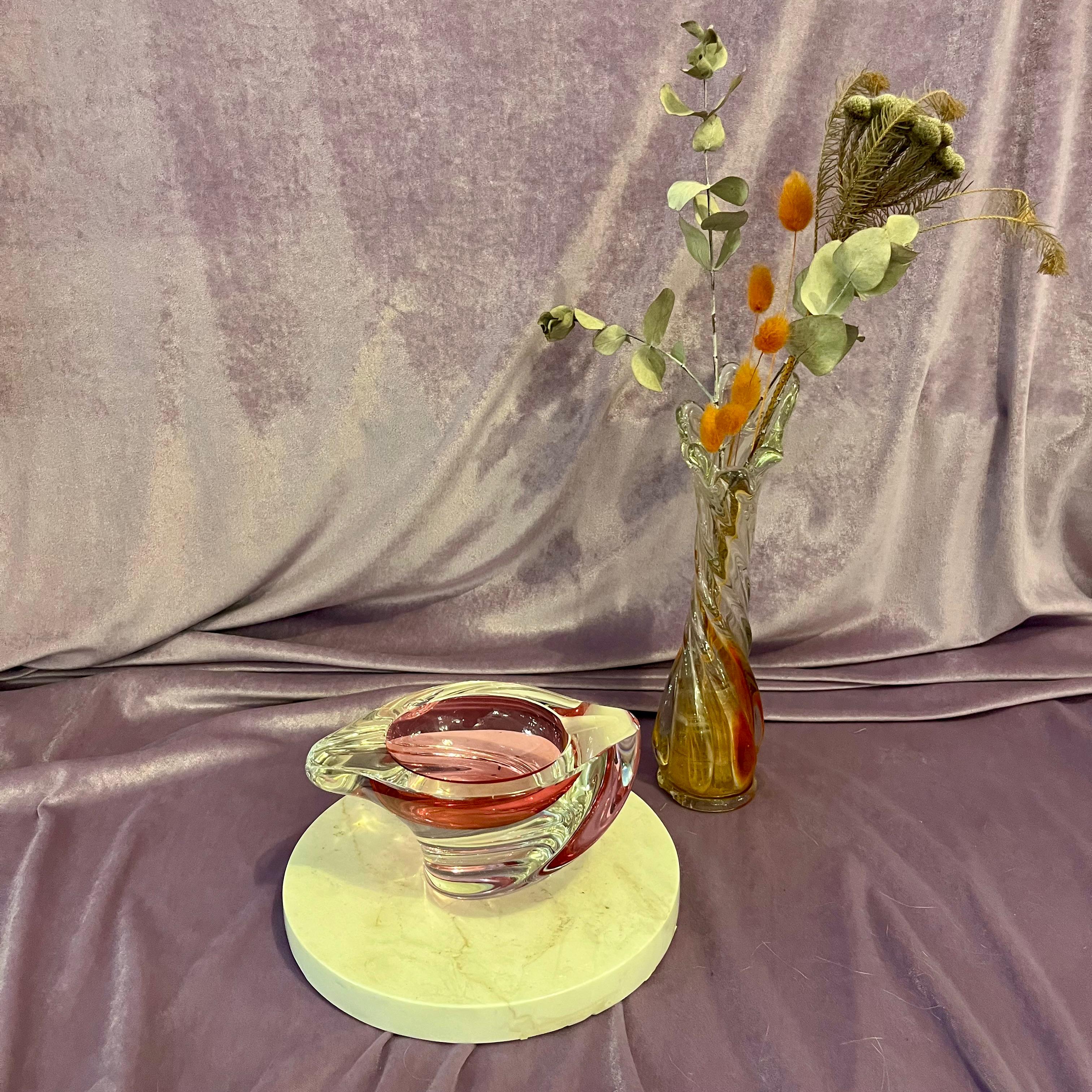 Sweet Pink Murano Ashtray