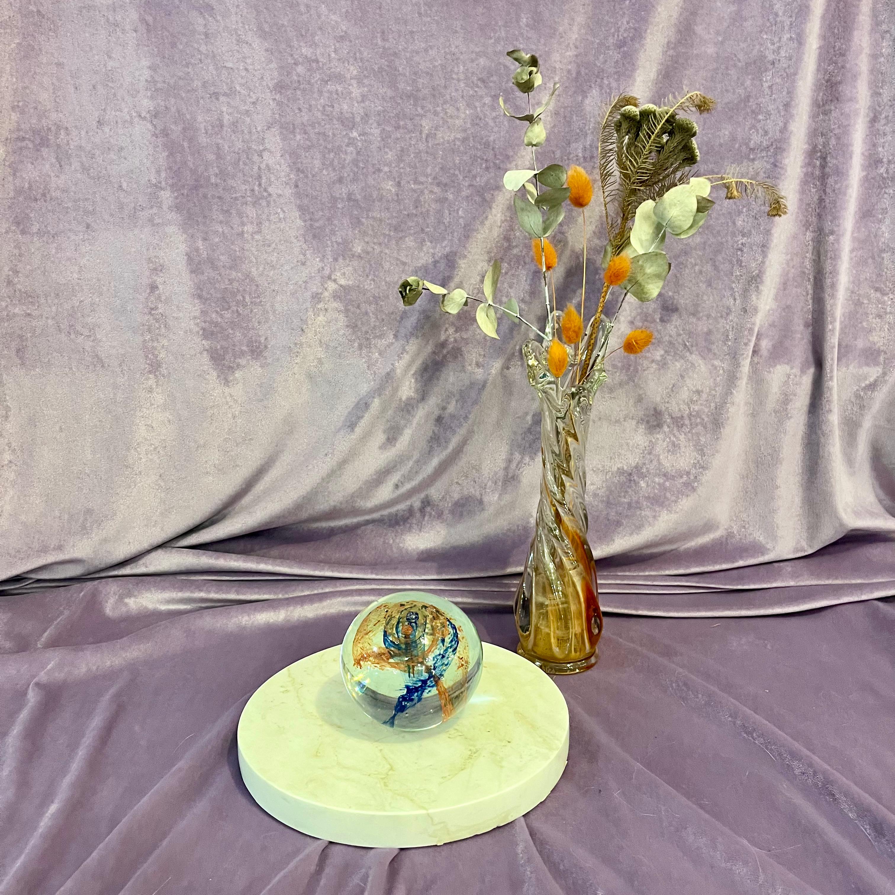 Vintage Art Glass Paperweight, Swirl Motif, c. Late 20th Century - SOLD