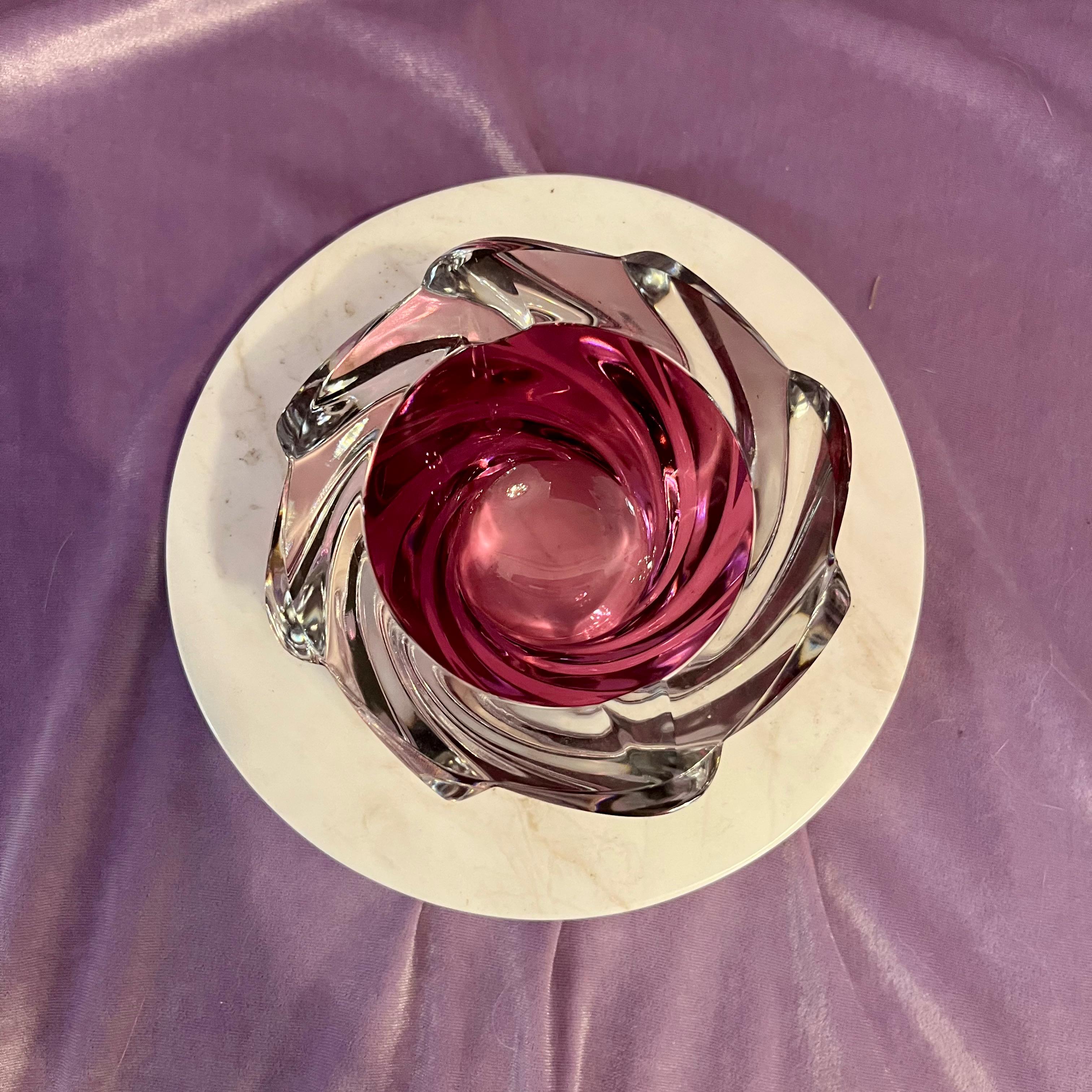 Pretty Plum Twisted Murano Ashtray