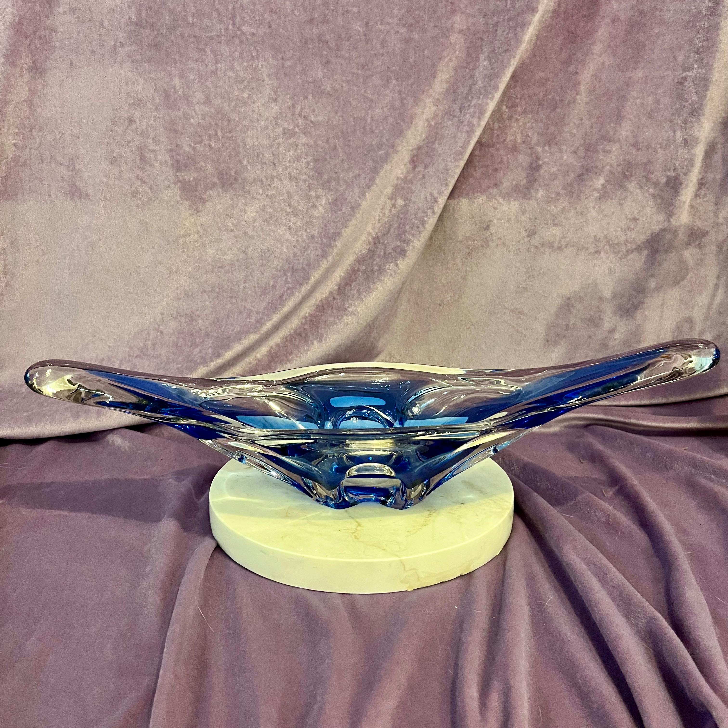 Beautiful Vivid Blue Murano Dish - SOLD