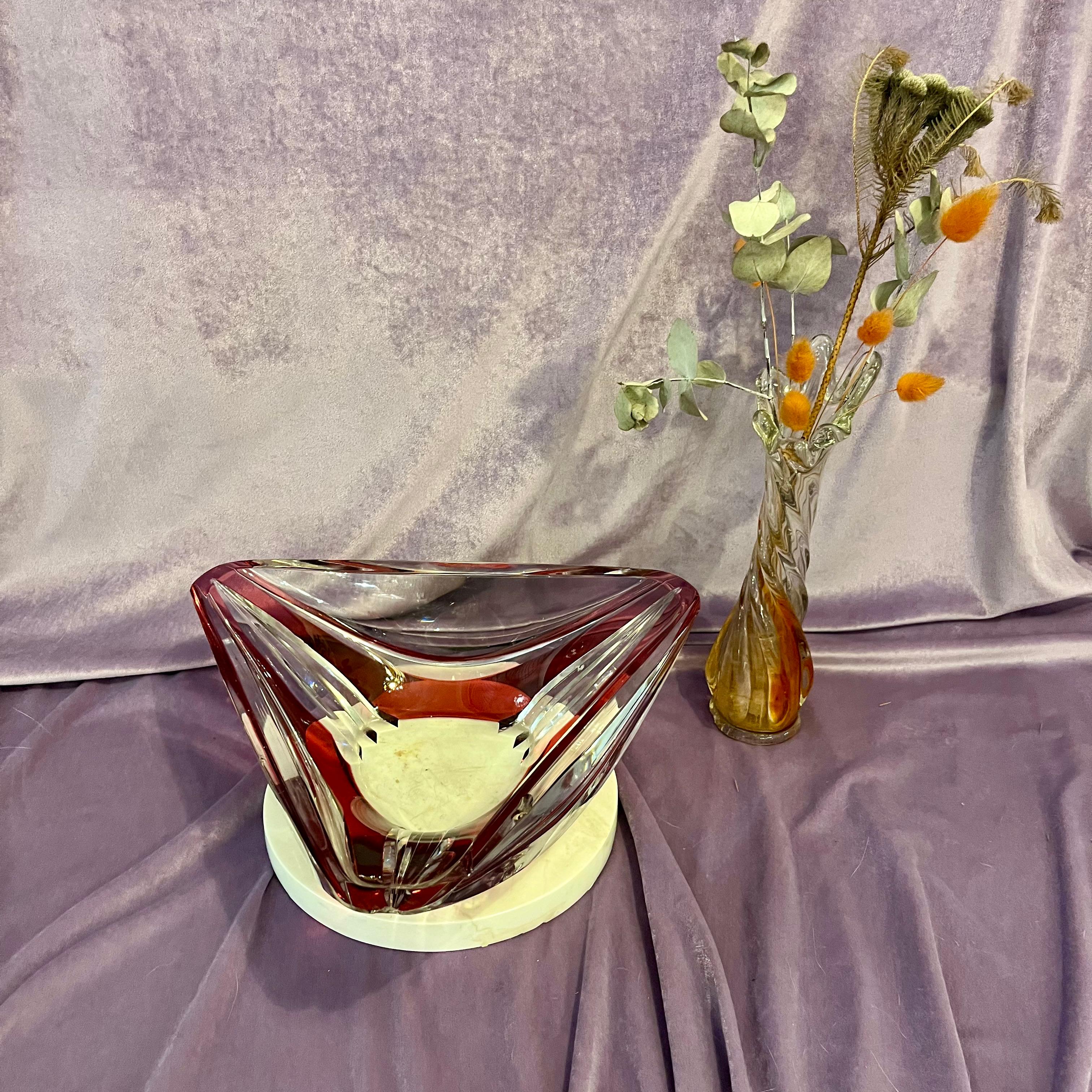 Cherry Red Murano Dish - SOLD