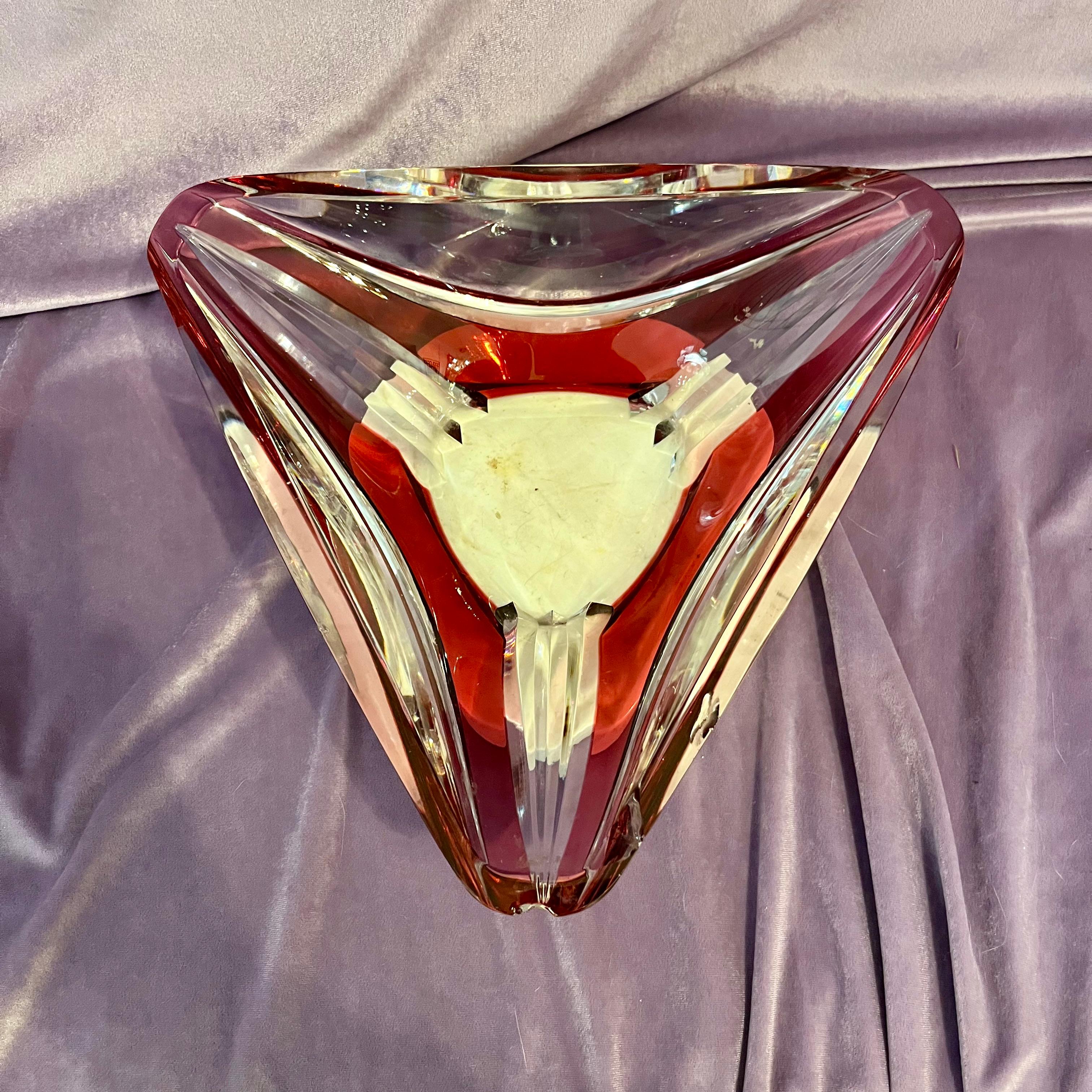 Cherry Red Murano Dish - SOLD