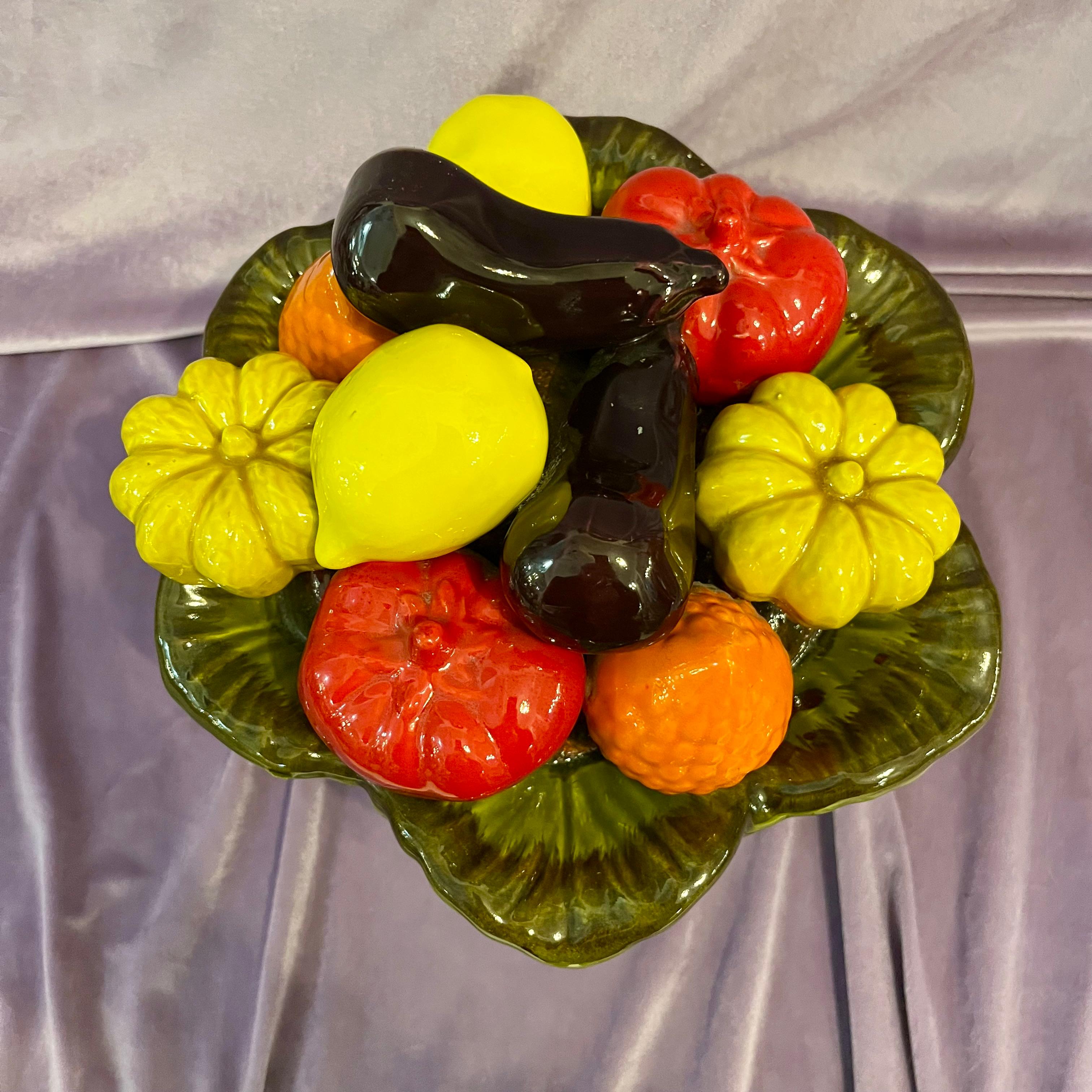 Vintage Ceramic Fruit Bowl Centerpiece