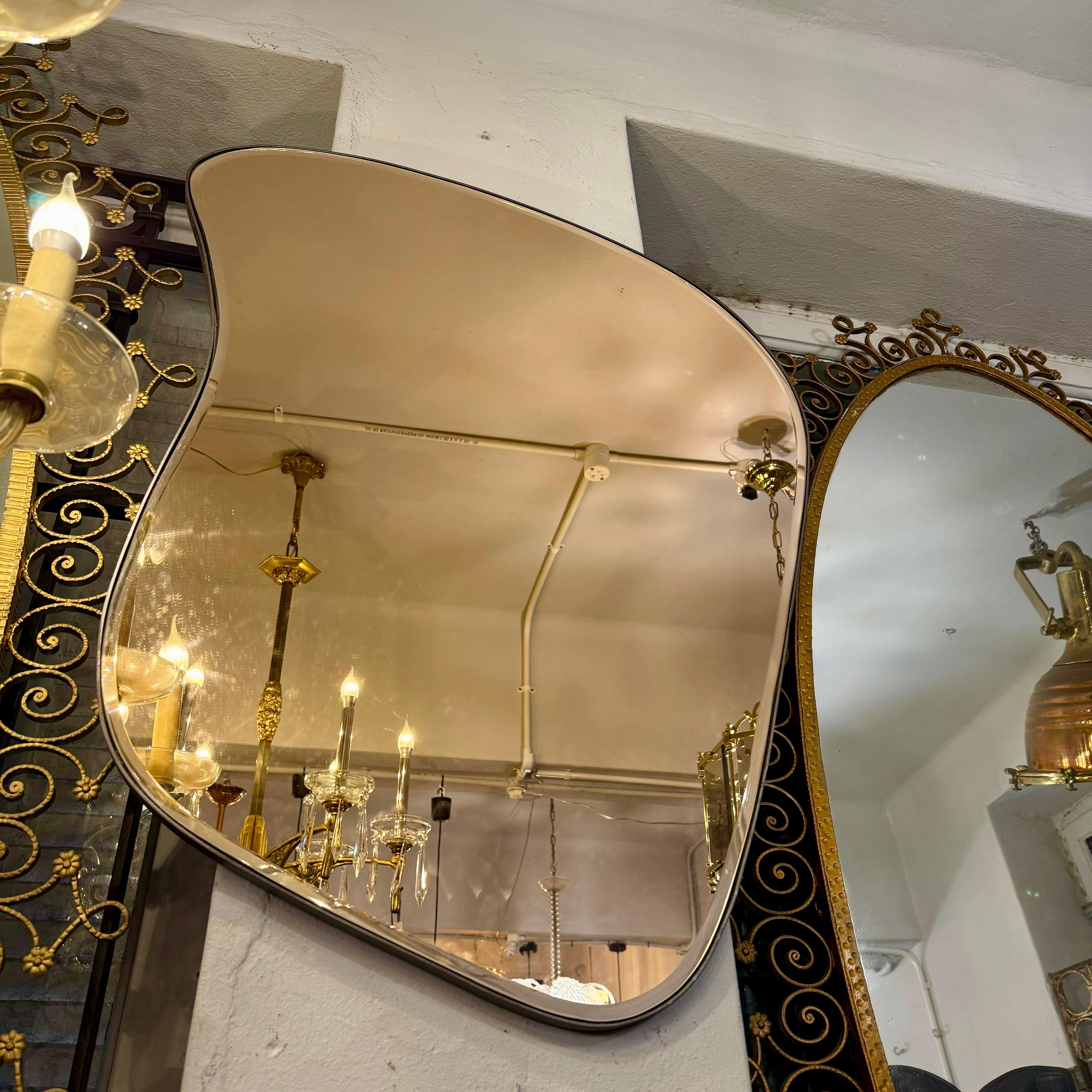 Unusual Contemporary Rose Gold Mirror - SOLD