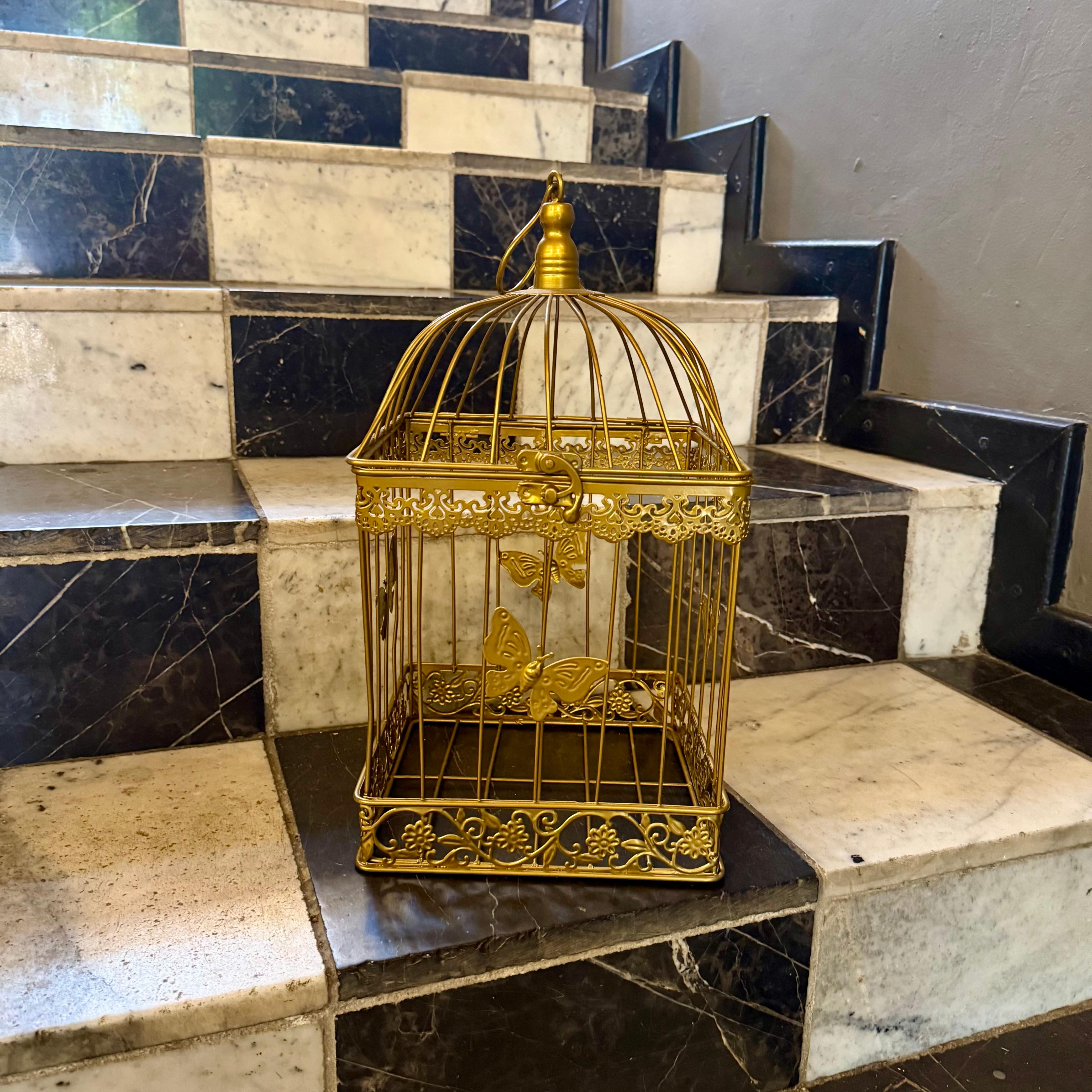 Set of Vintage Painted Bird Cages