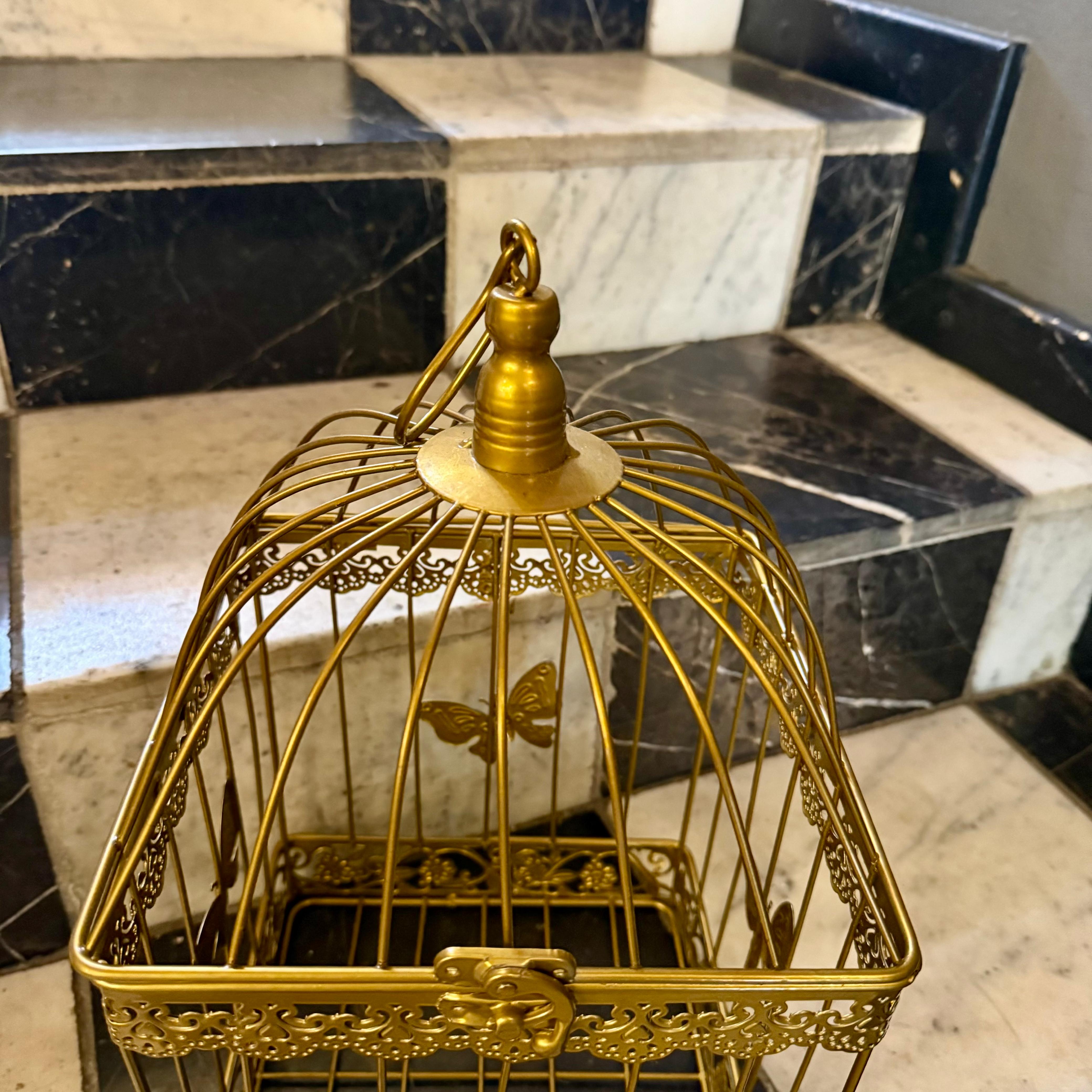 Set of Vintage Painted Bird Cages