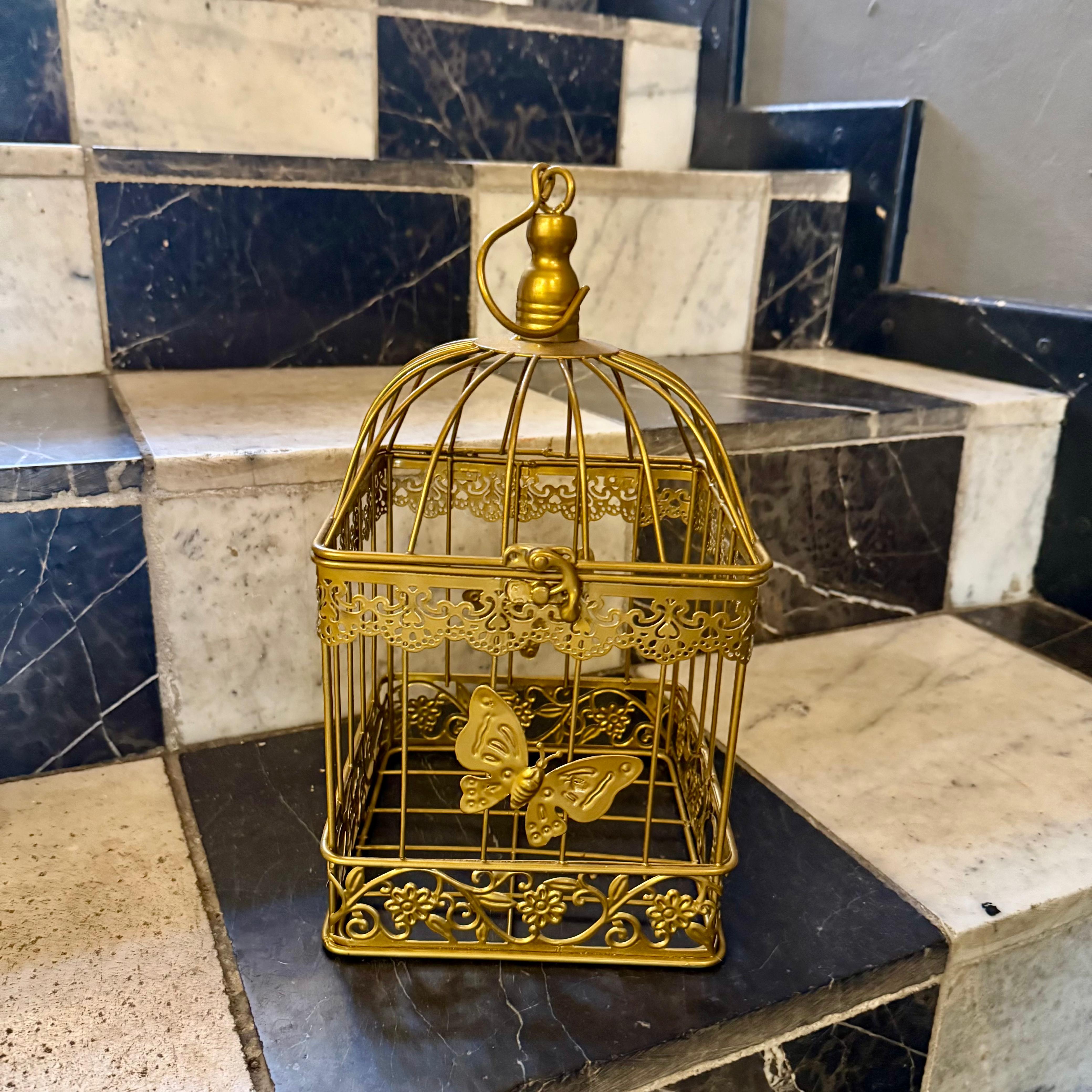 Set of Vintage Painted Bird Cages