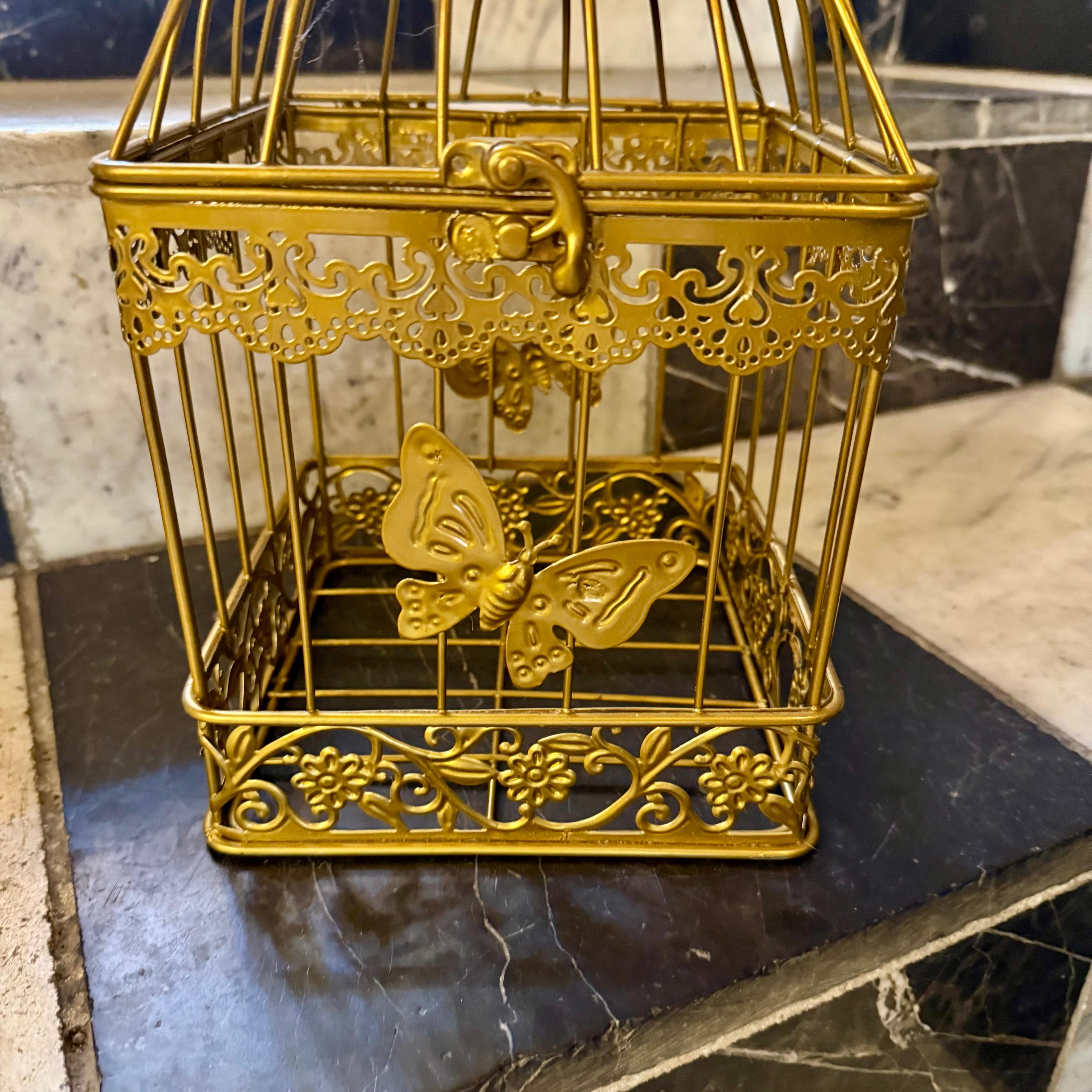 Set of Vintage Painted Bird Cages