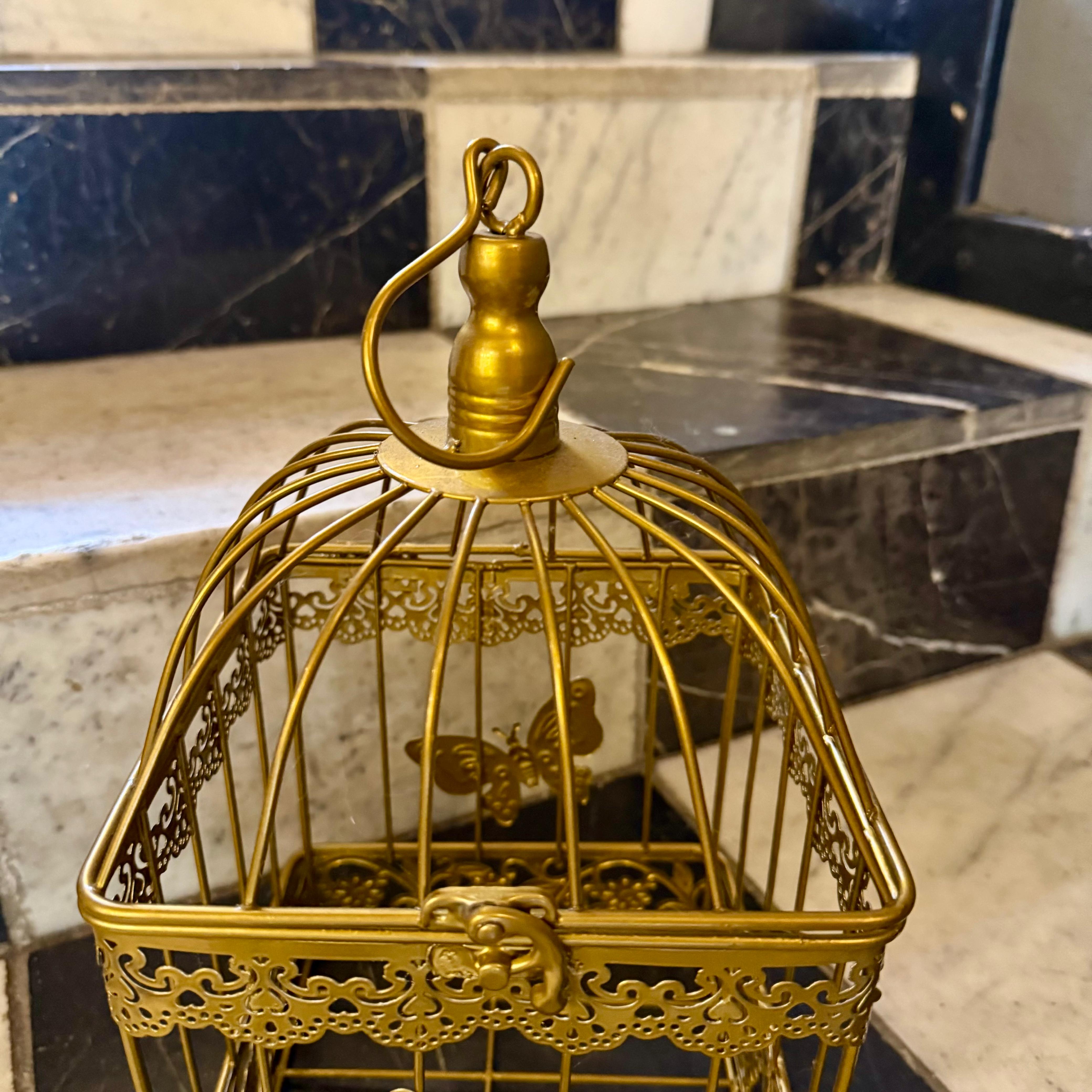 Set of Vintage Painted Bird Cages