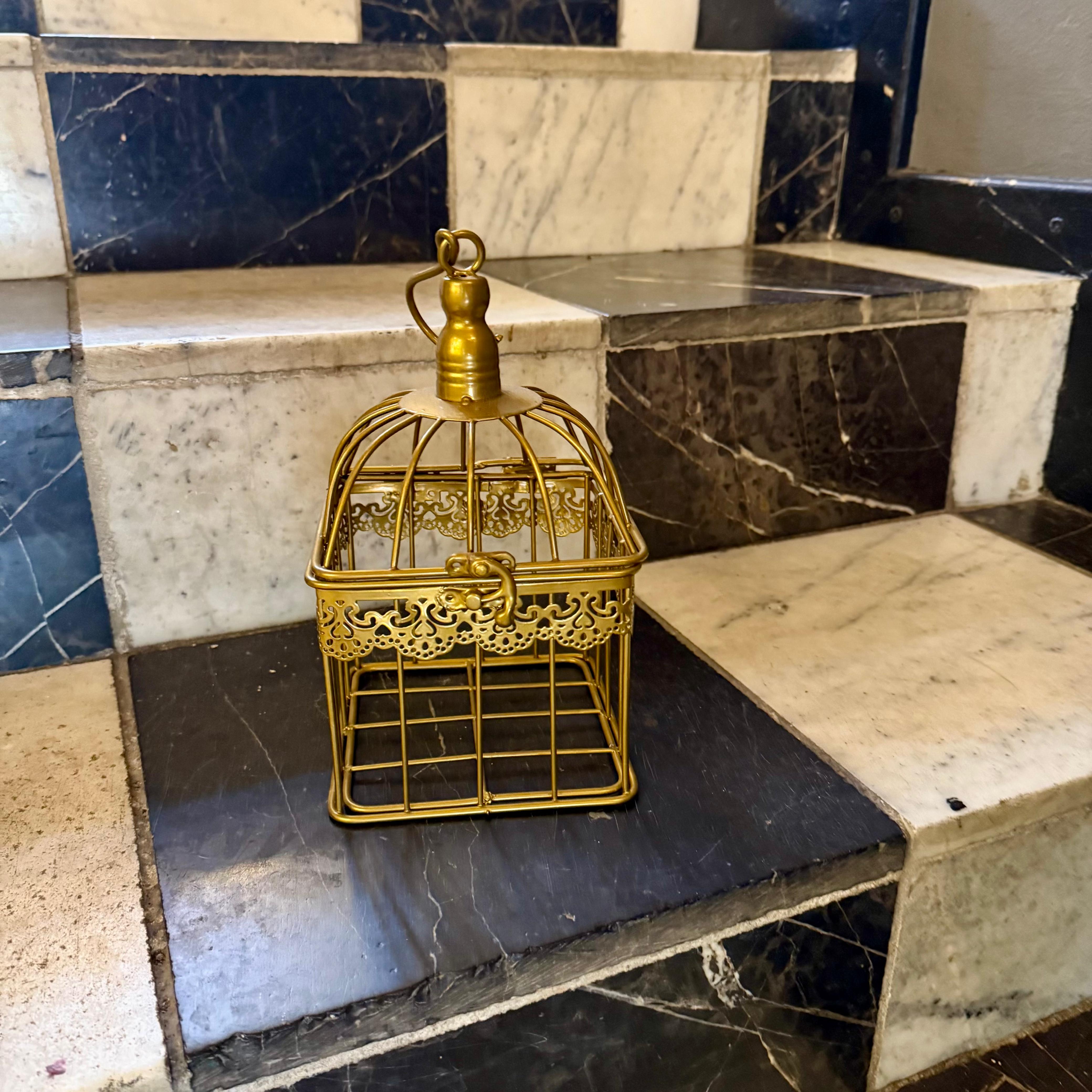 Set of Vintage Painted Bird Cages