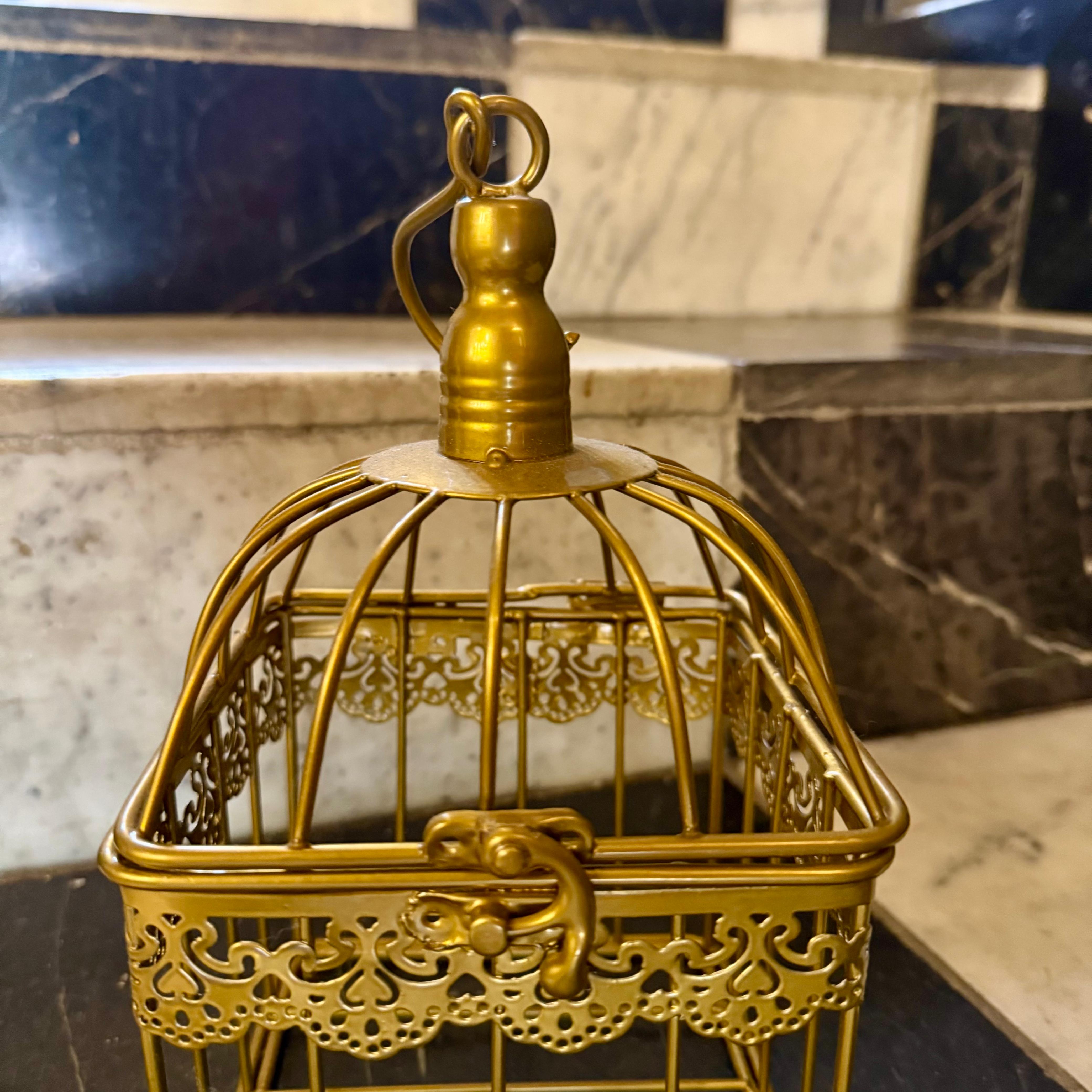 Set of Vintage Painted Bird Cages