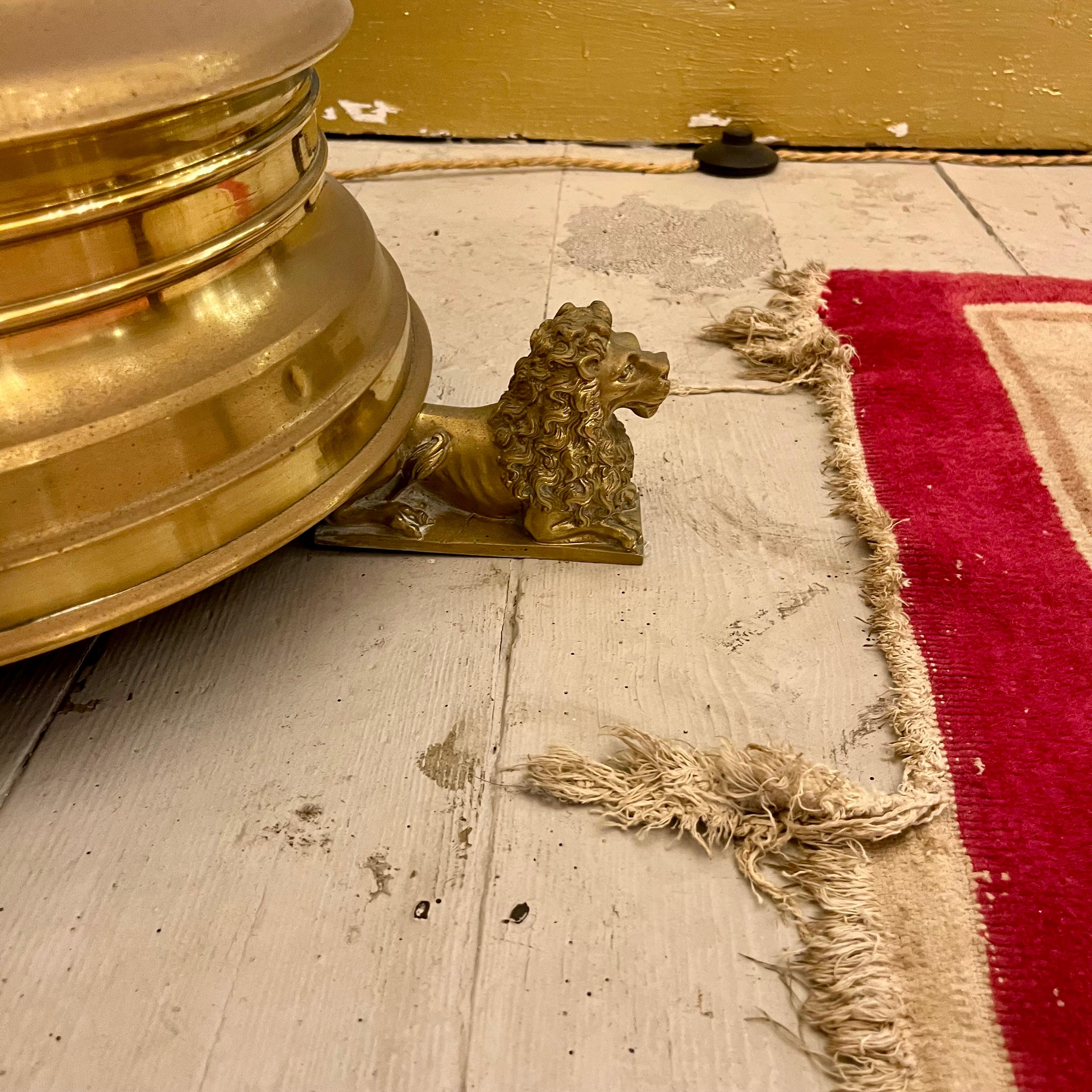 Amazing Antique Polished Brass Cathedral Candelabra