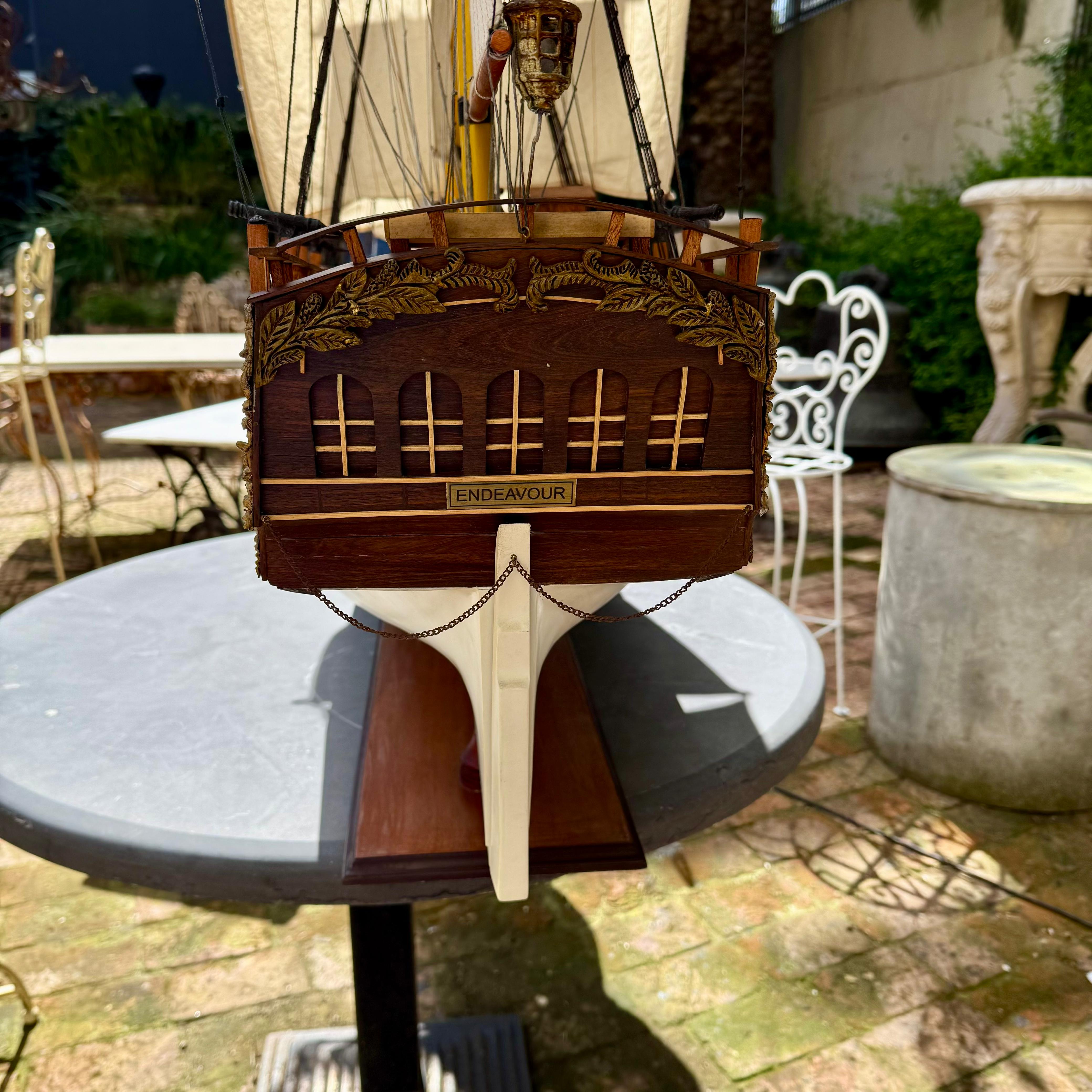Large Vintage Endeavor Model Ship - SOLD