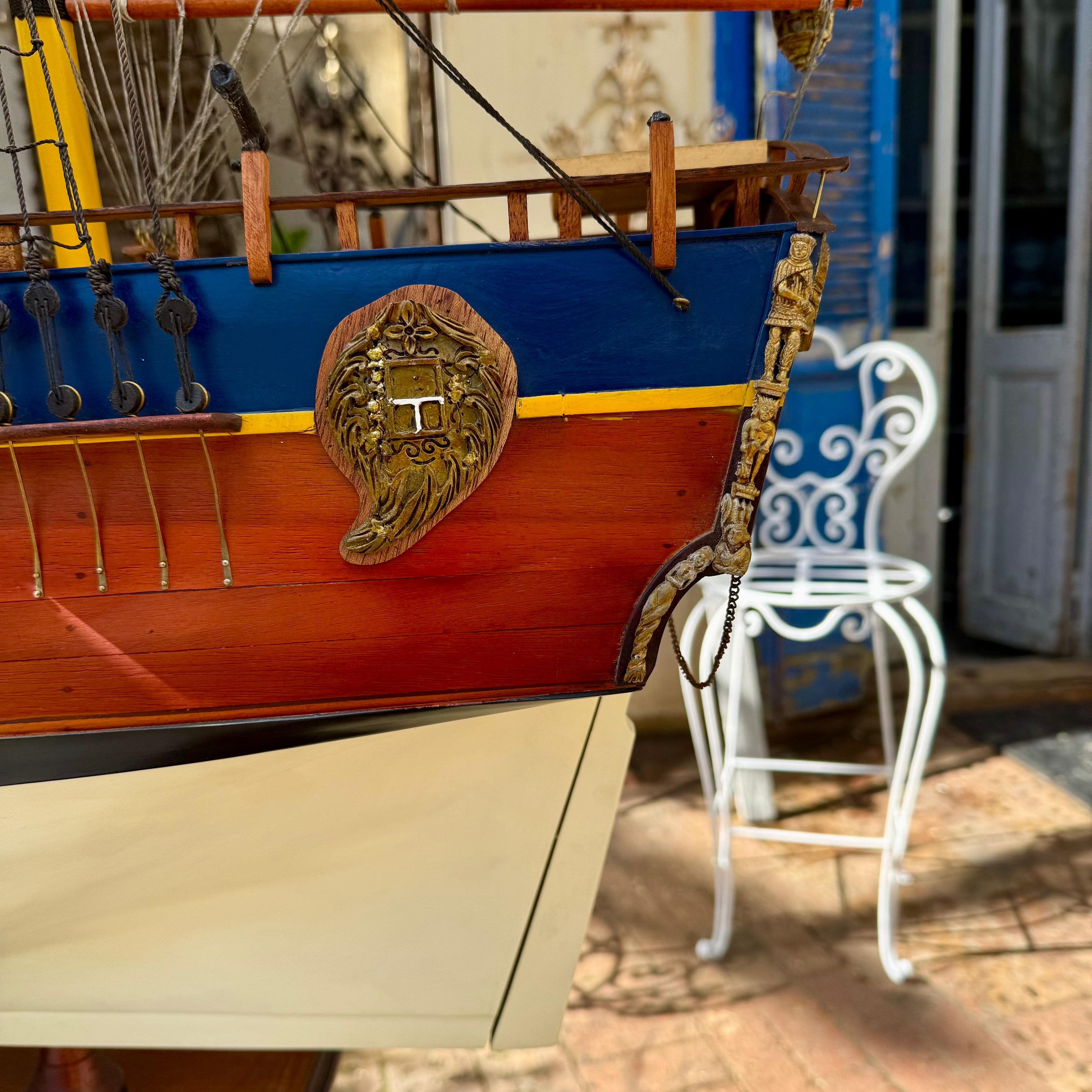 Large Vintage Endeavor Model Ship - SOLD