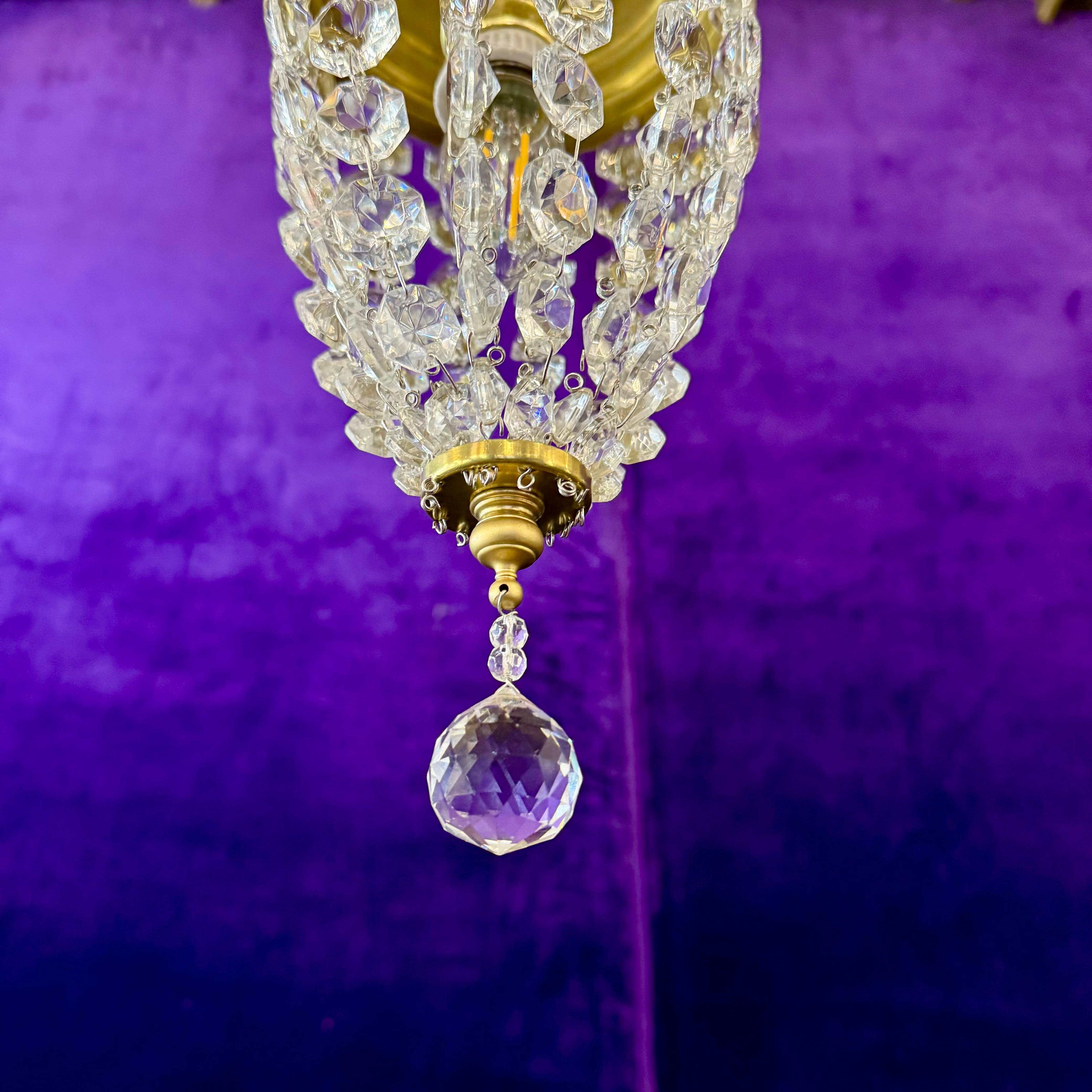 Petite Brass and Crystal Pedants