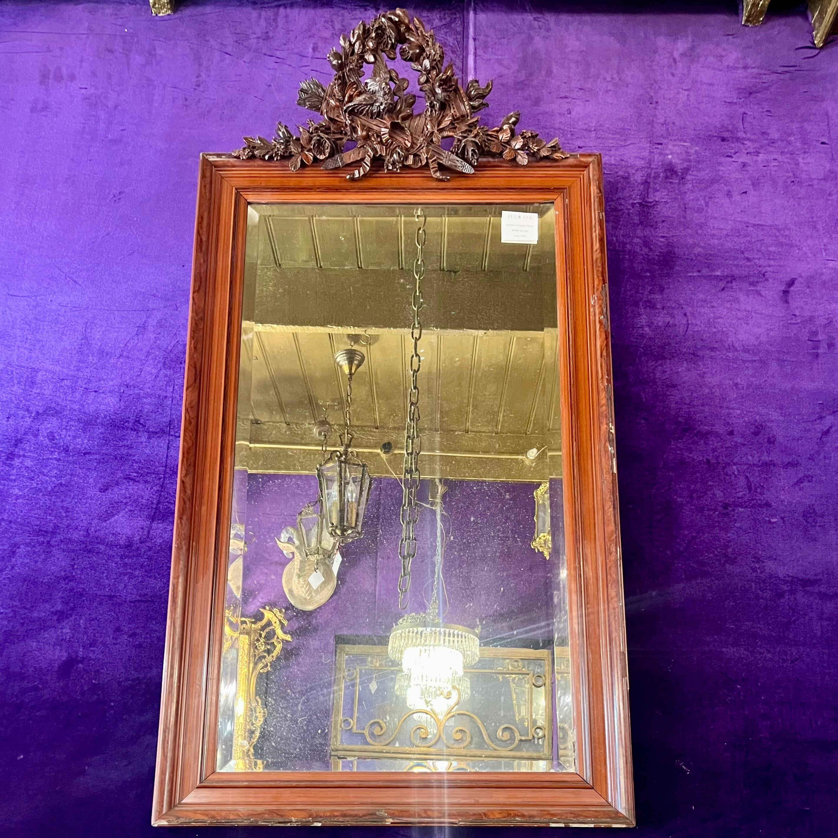 Antique Mahogany Mirror