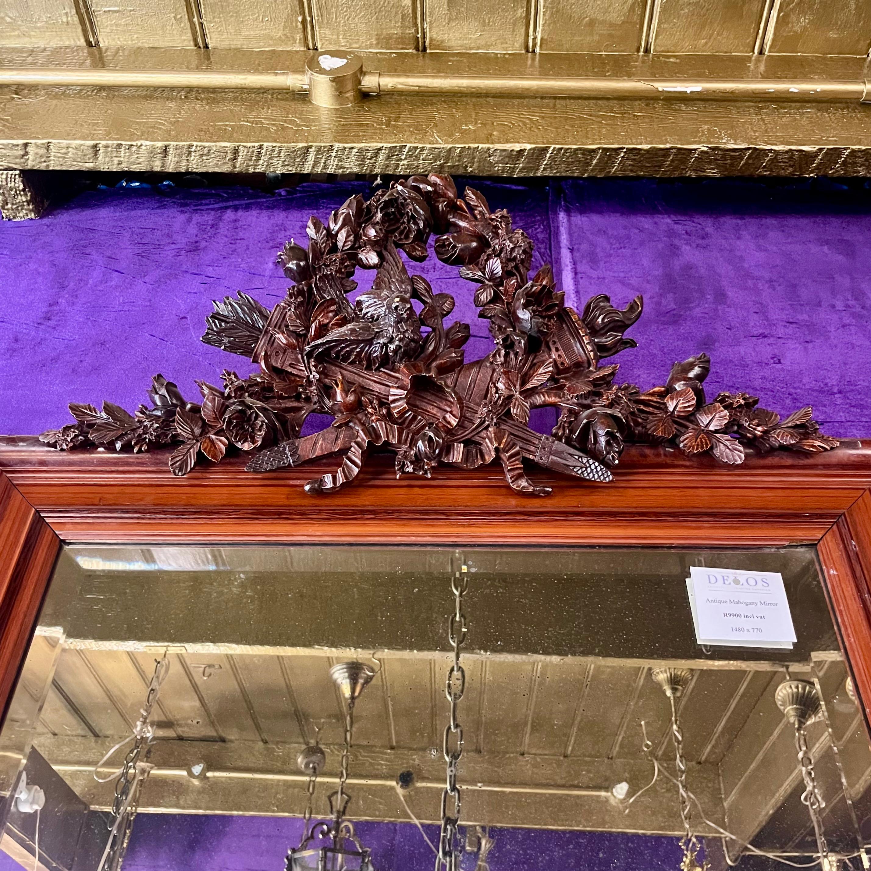 Antique Mahogany Mirror