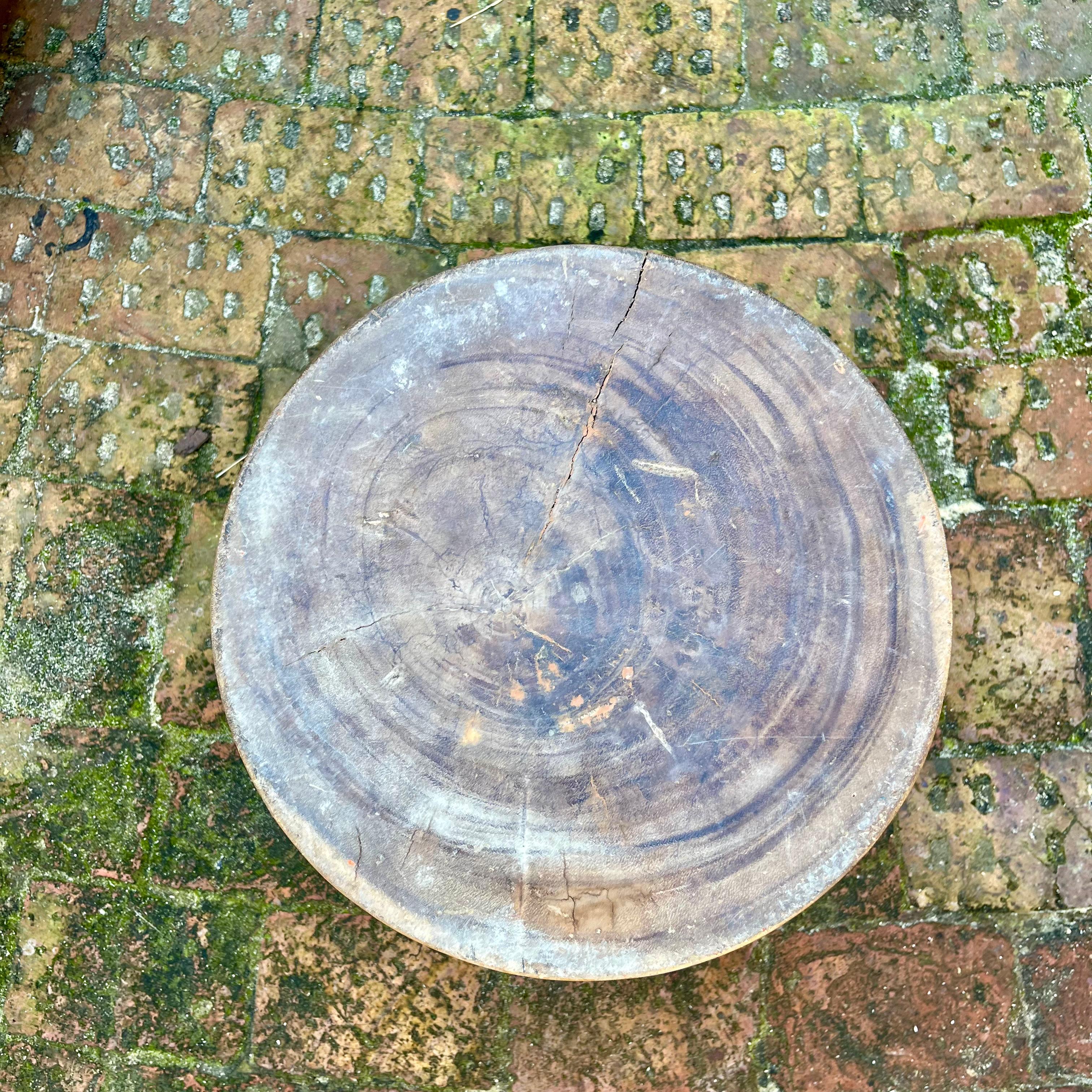 Carved Wooden Tub Chairs and Retro Wood Table