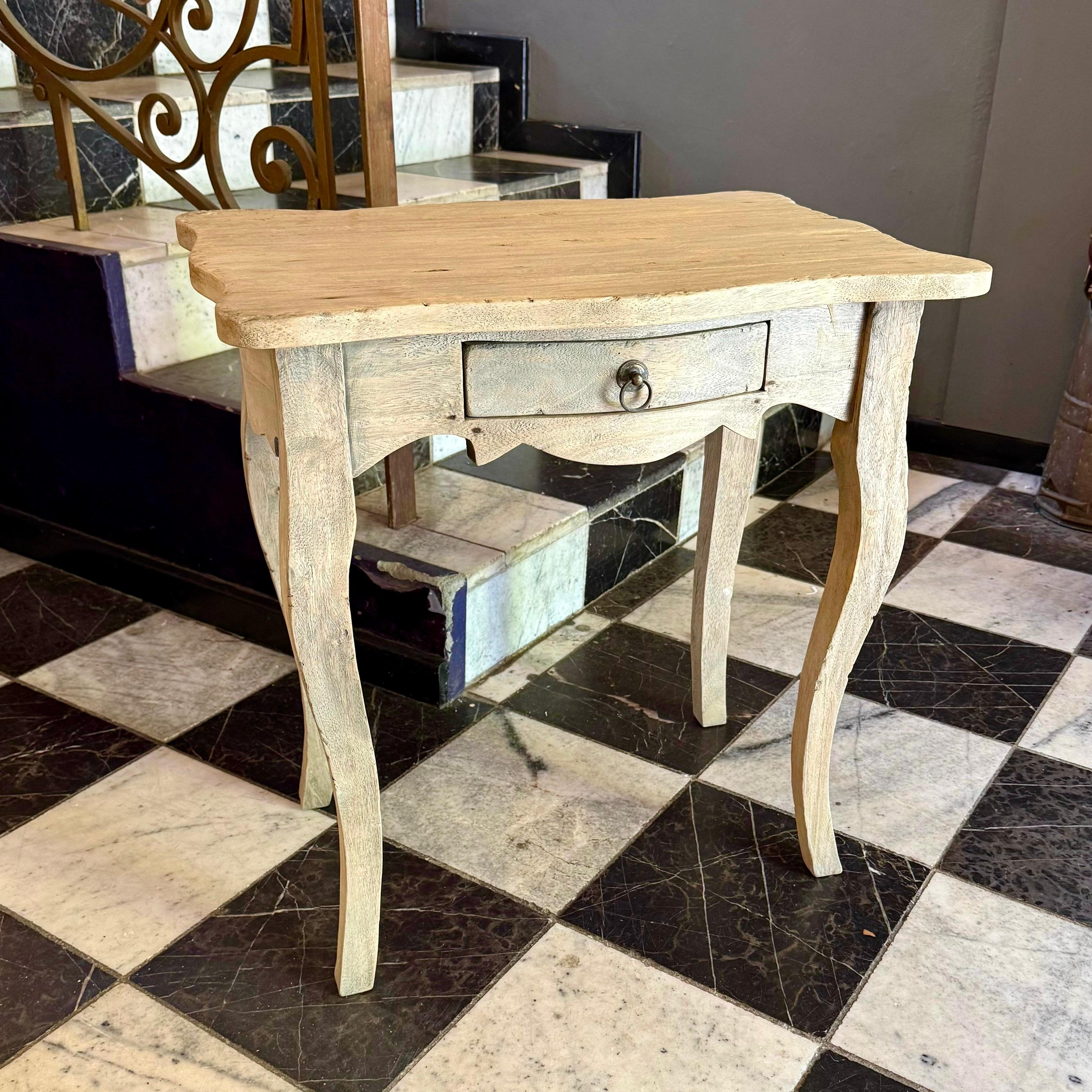 Whitewashed Oak Side Tables – Delos Antiques
