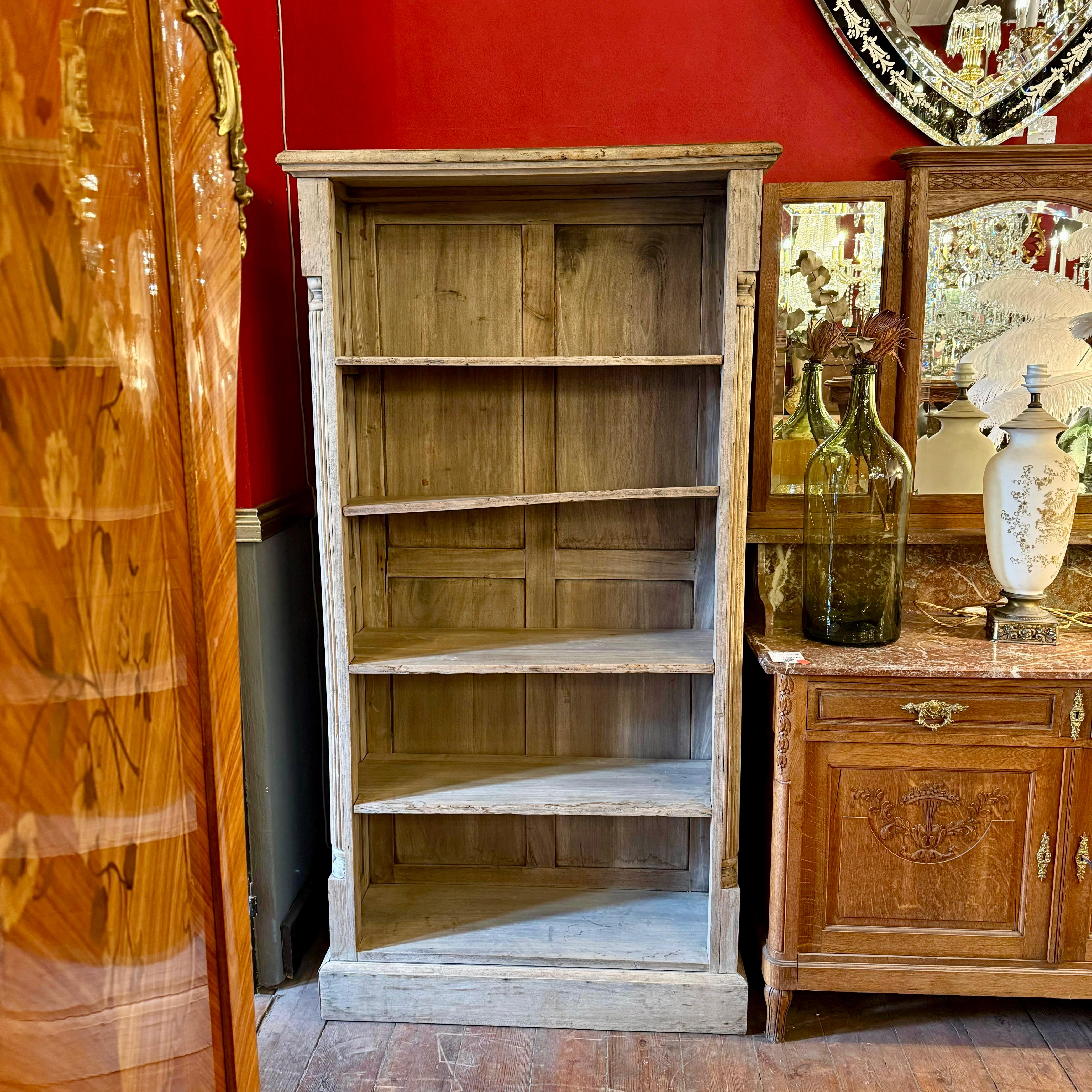 White Washed Asian Mahogany Bookshelf - SOLD