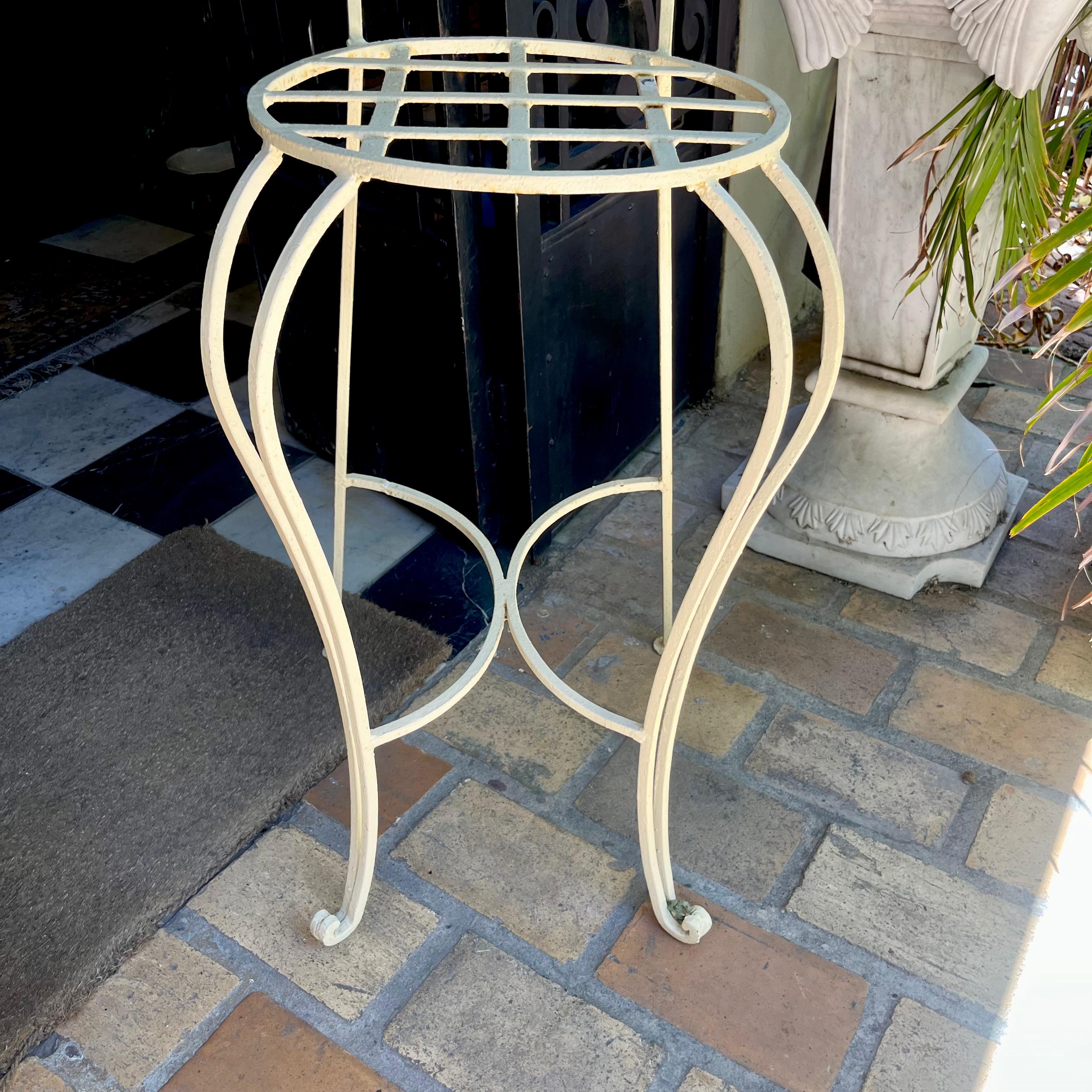 Wrought Iron Scroll-Back Bar Chair