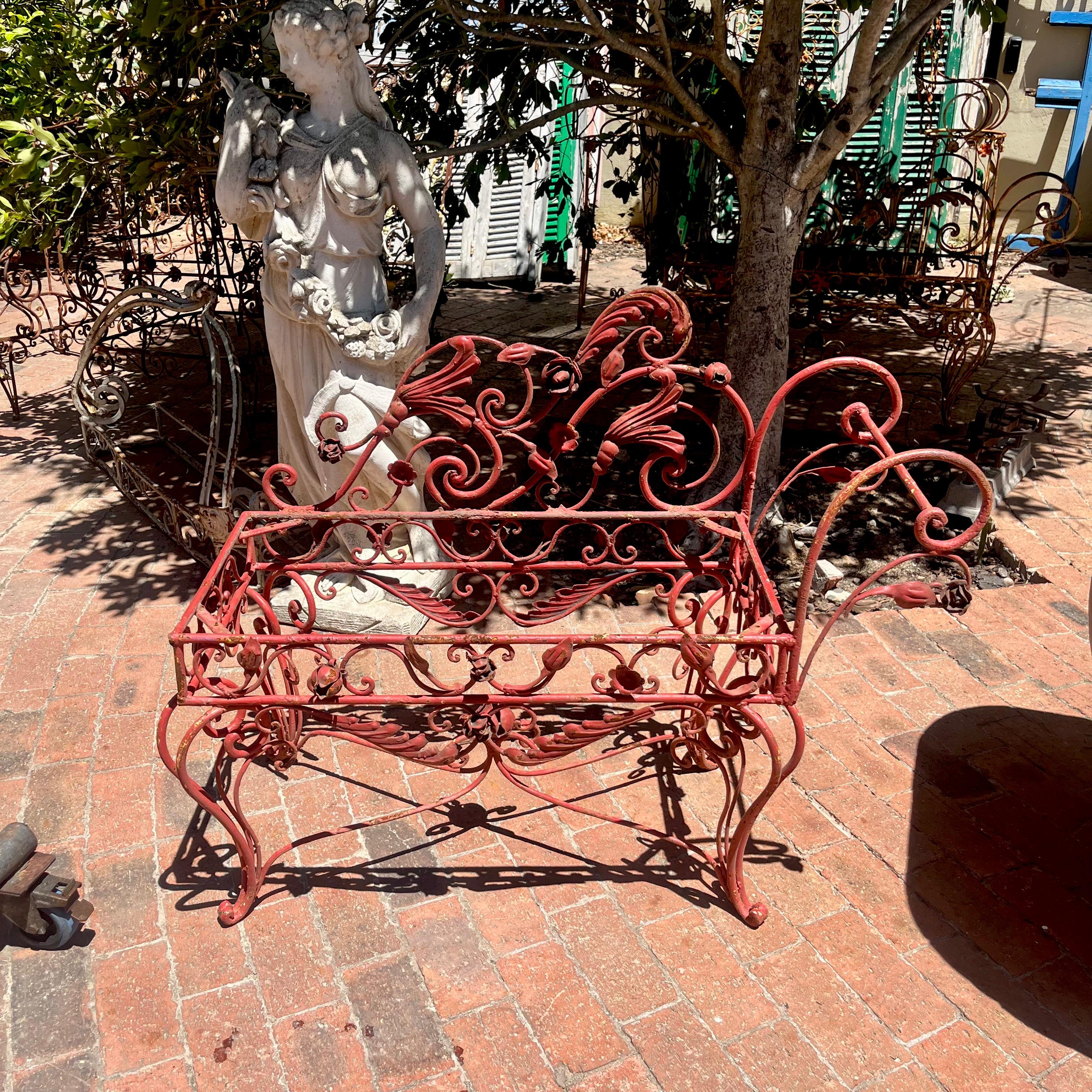Beautiful Scrollwork Wrought Iron Settee