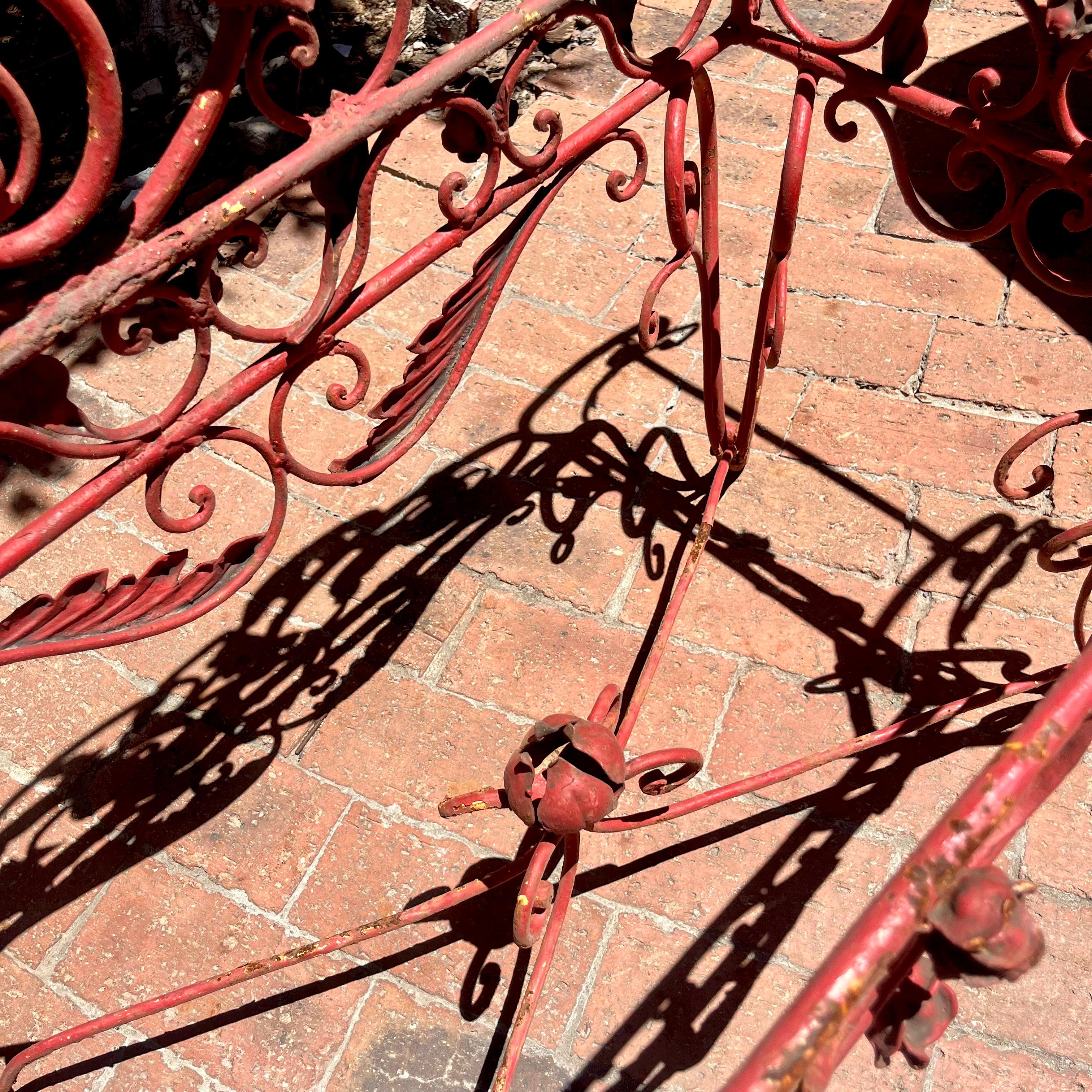 Beautiful Scrollwork Wrought Iron Settee