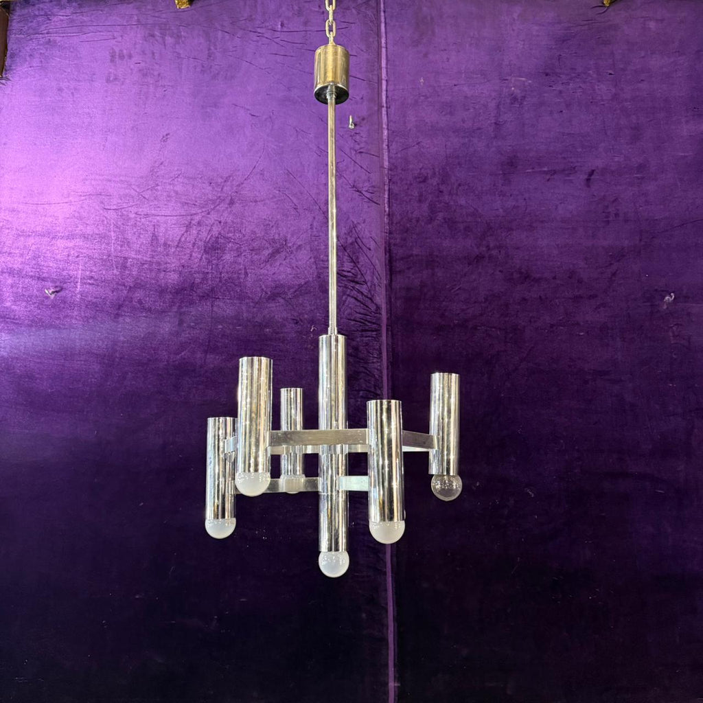 Antique Silver and Nickel Chandeliers – Delos Antiques