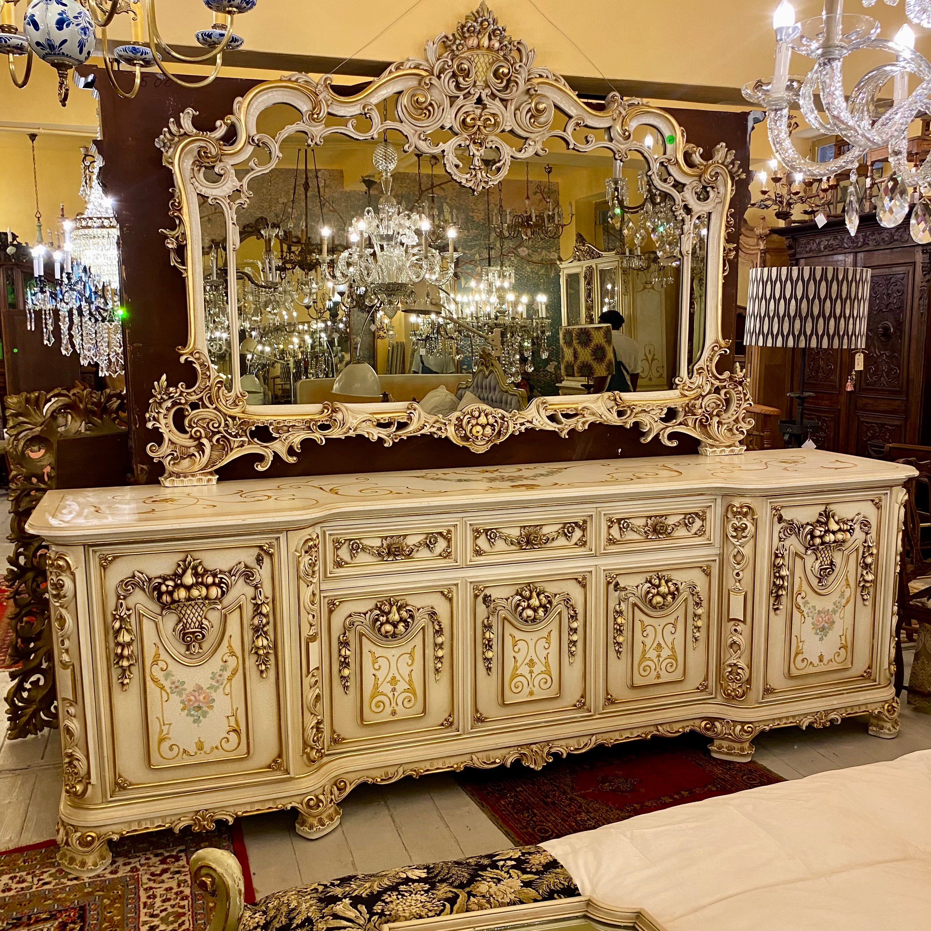 Incredible Antique Italian Console with Mirror